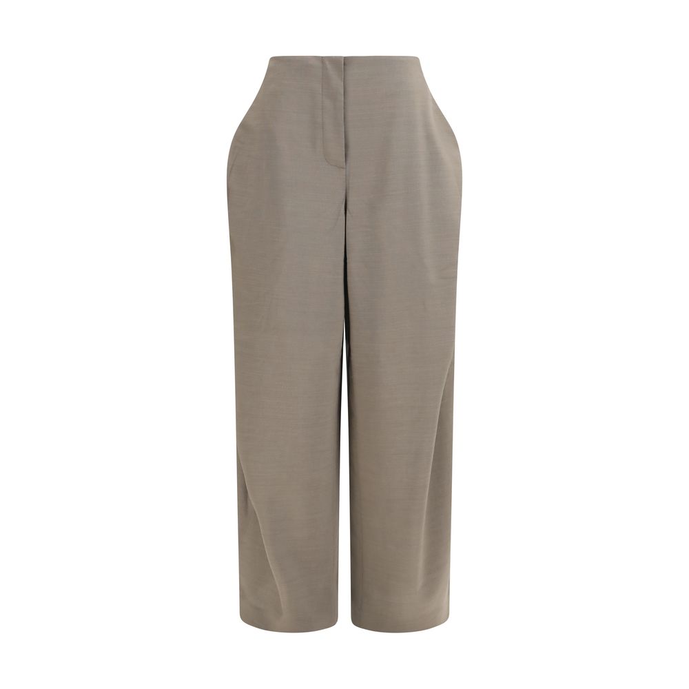 Gray Wool Oves Aries Flared Pants