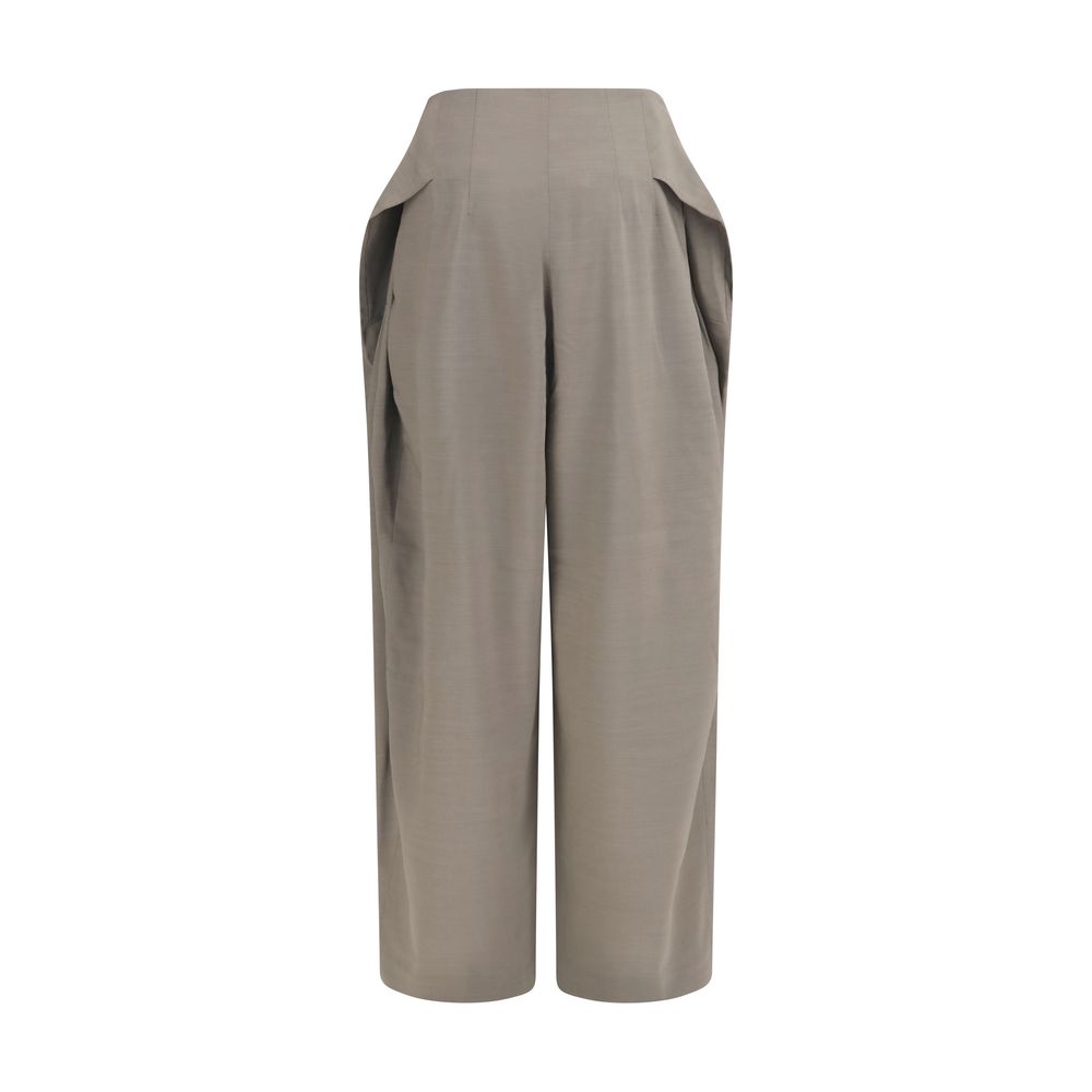 Gray Wool Oves Aries Flared Pants