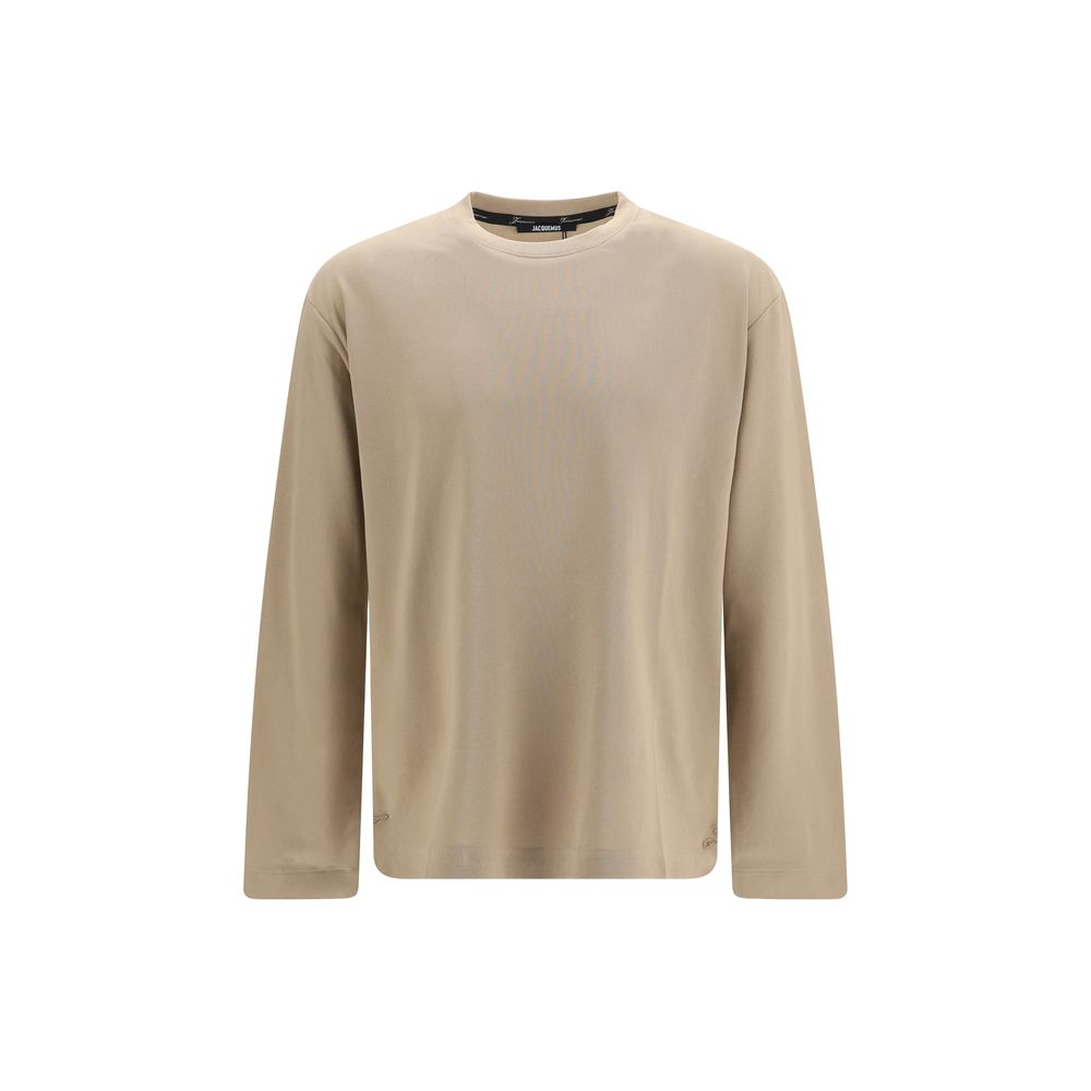 Beige Paper Long Sleeve T-Shirt