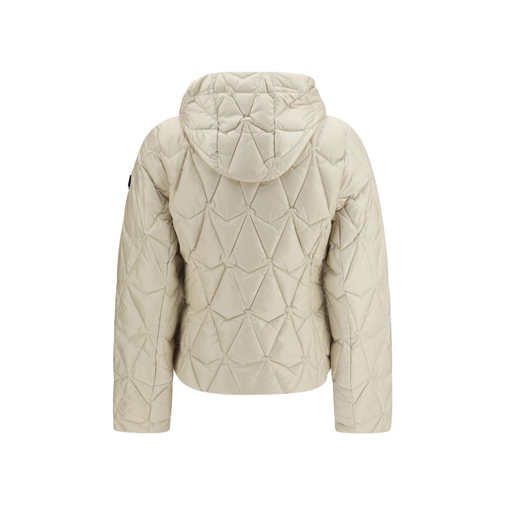 Beige Goose Down Full-Length Jacket