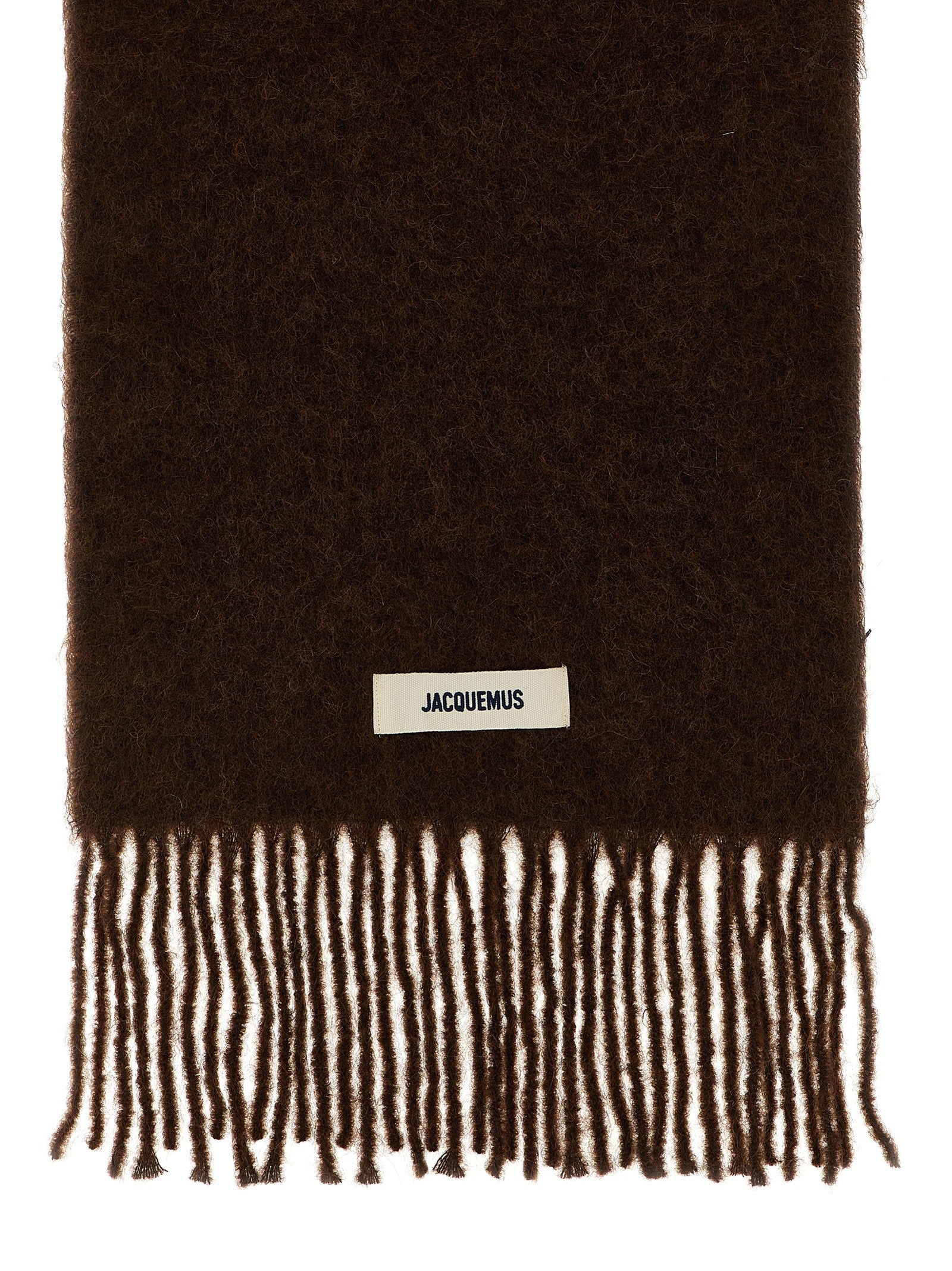 Brown Alpaca Leather Foulard