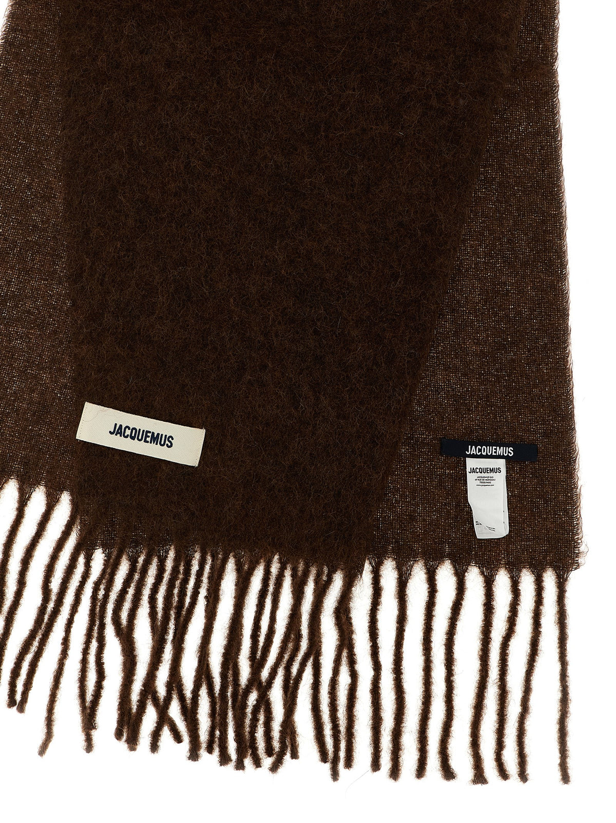 Brown Alpaca Leather Foulard