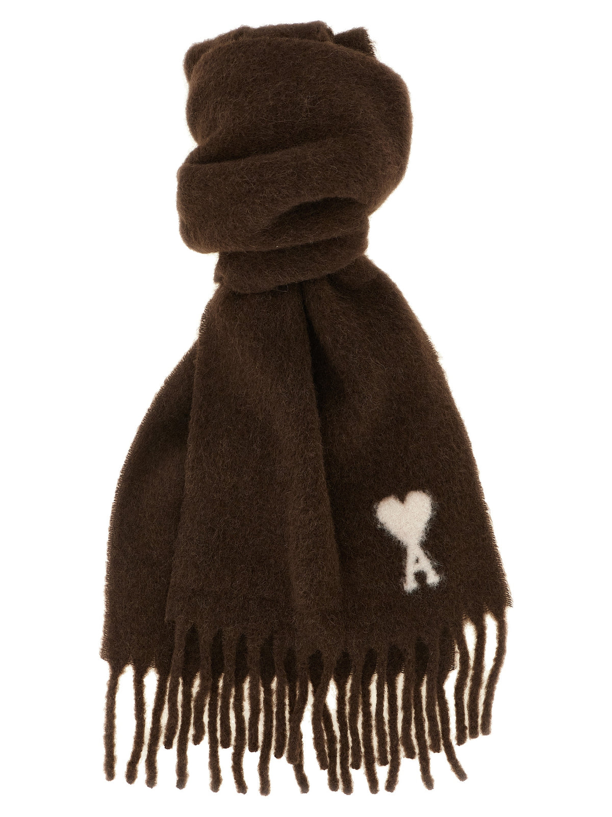 Brown Alpaca Leather Foulard