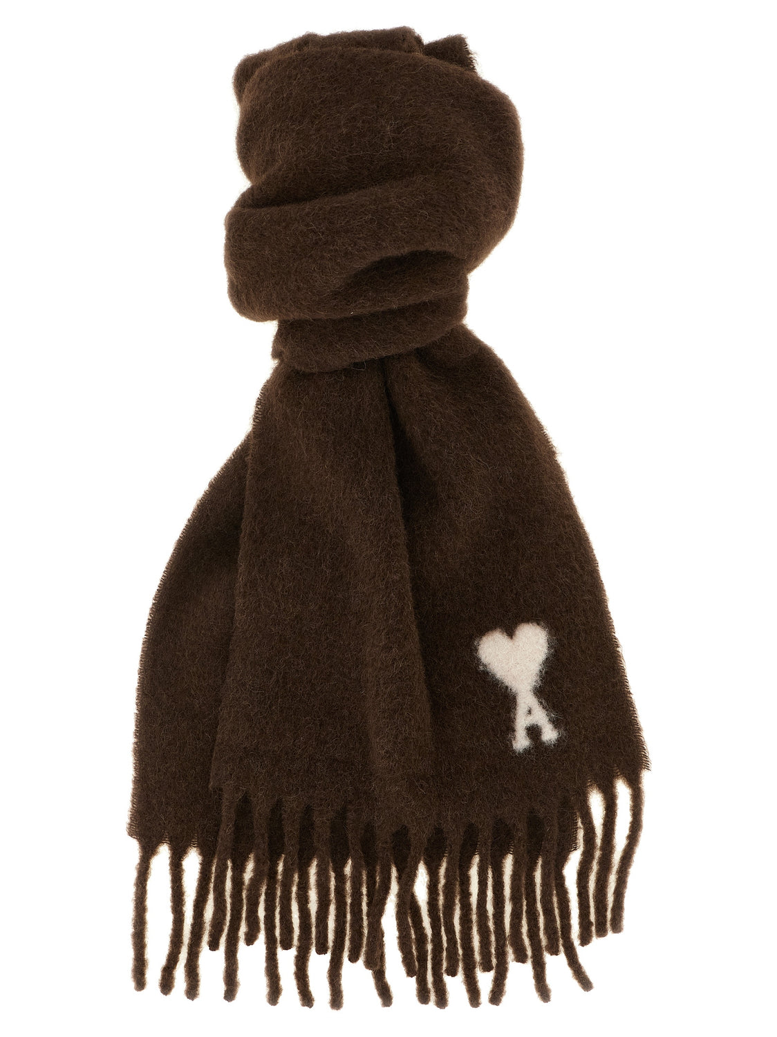 Brown Alpaca Leather Foulard