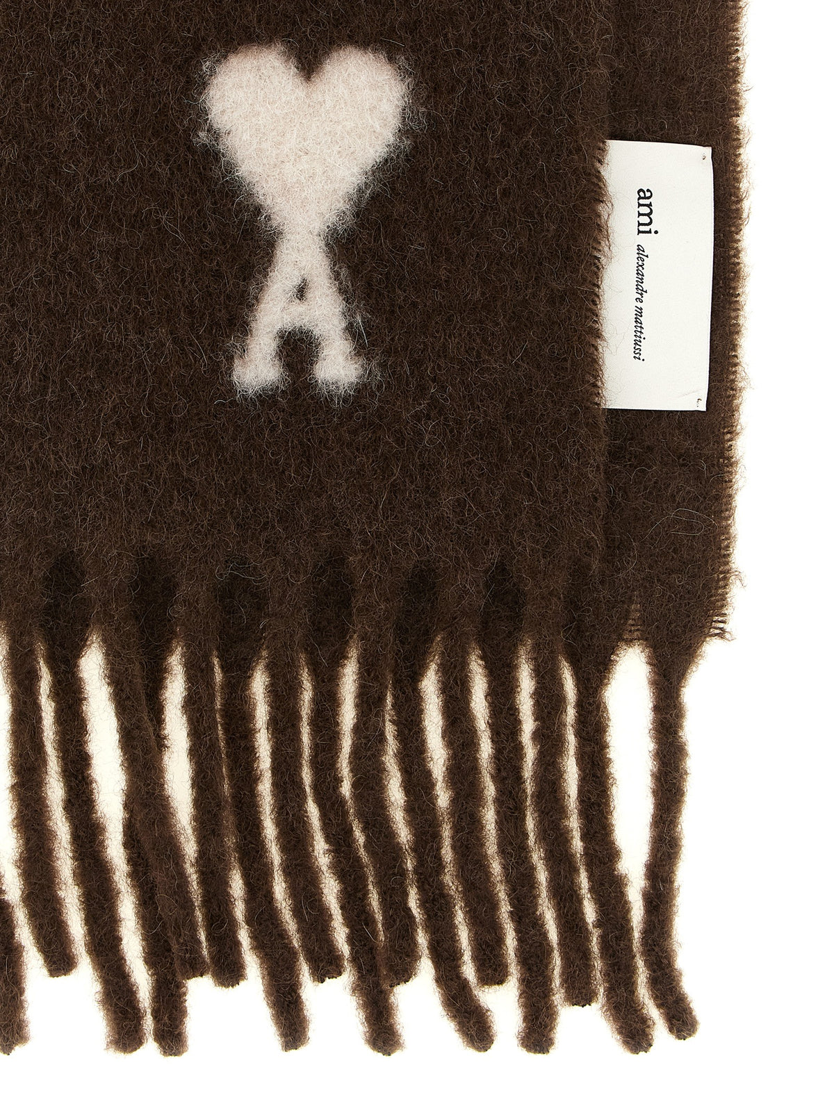 Brown Alpaca Leather Foulard
