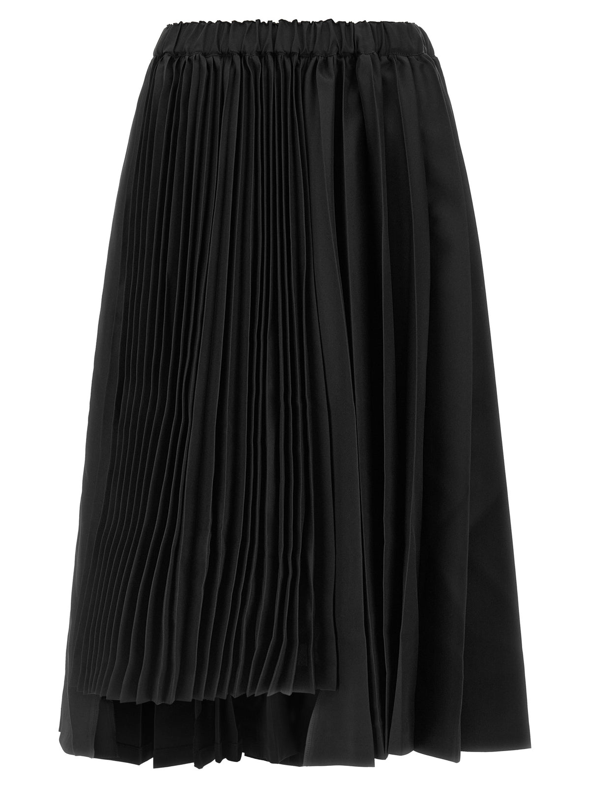 Black Polyester Long Skirt