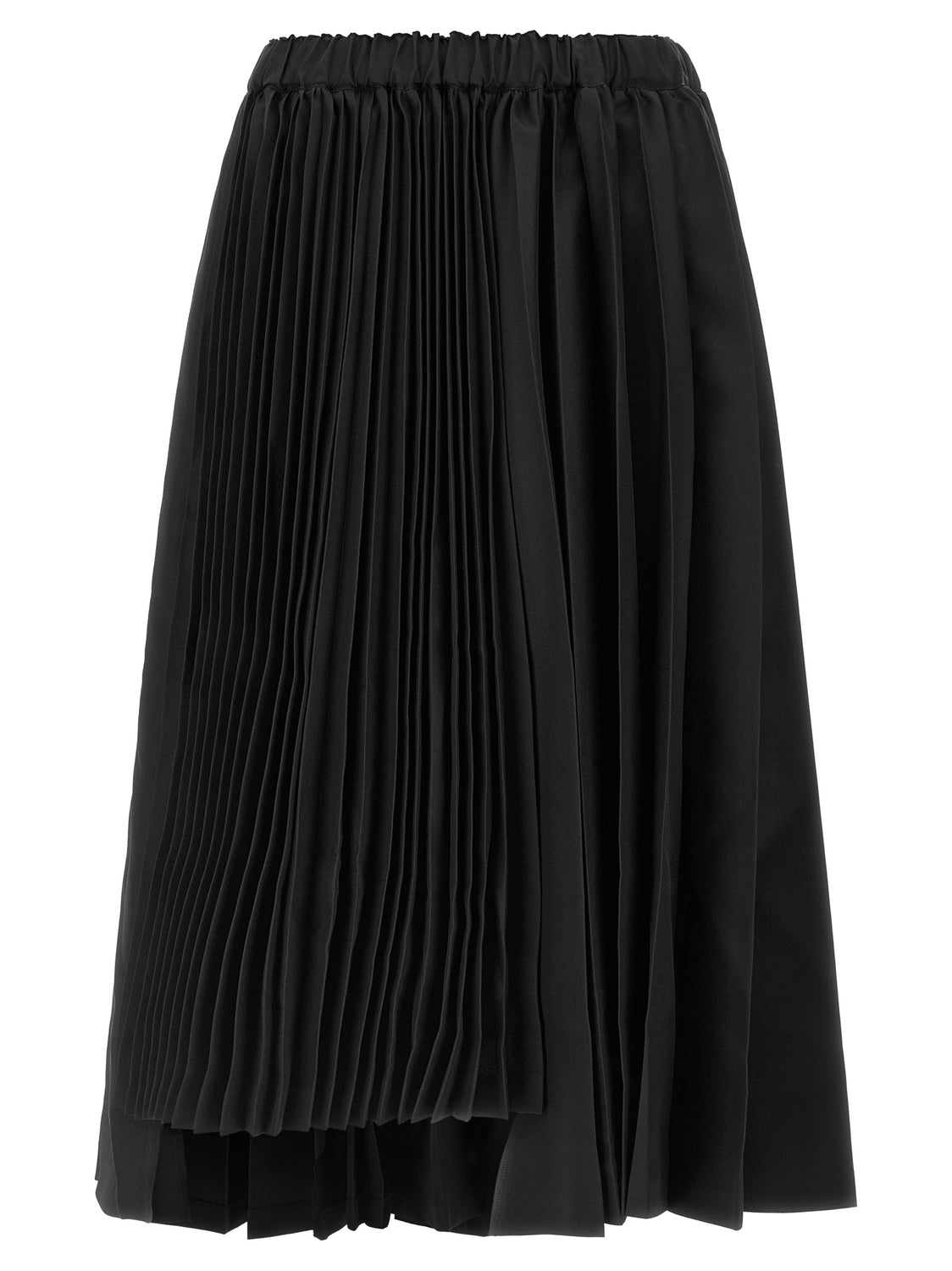 Black Polyester Long Skirt