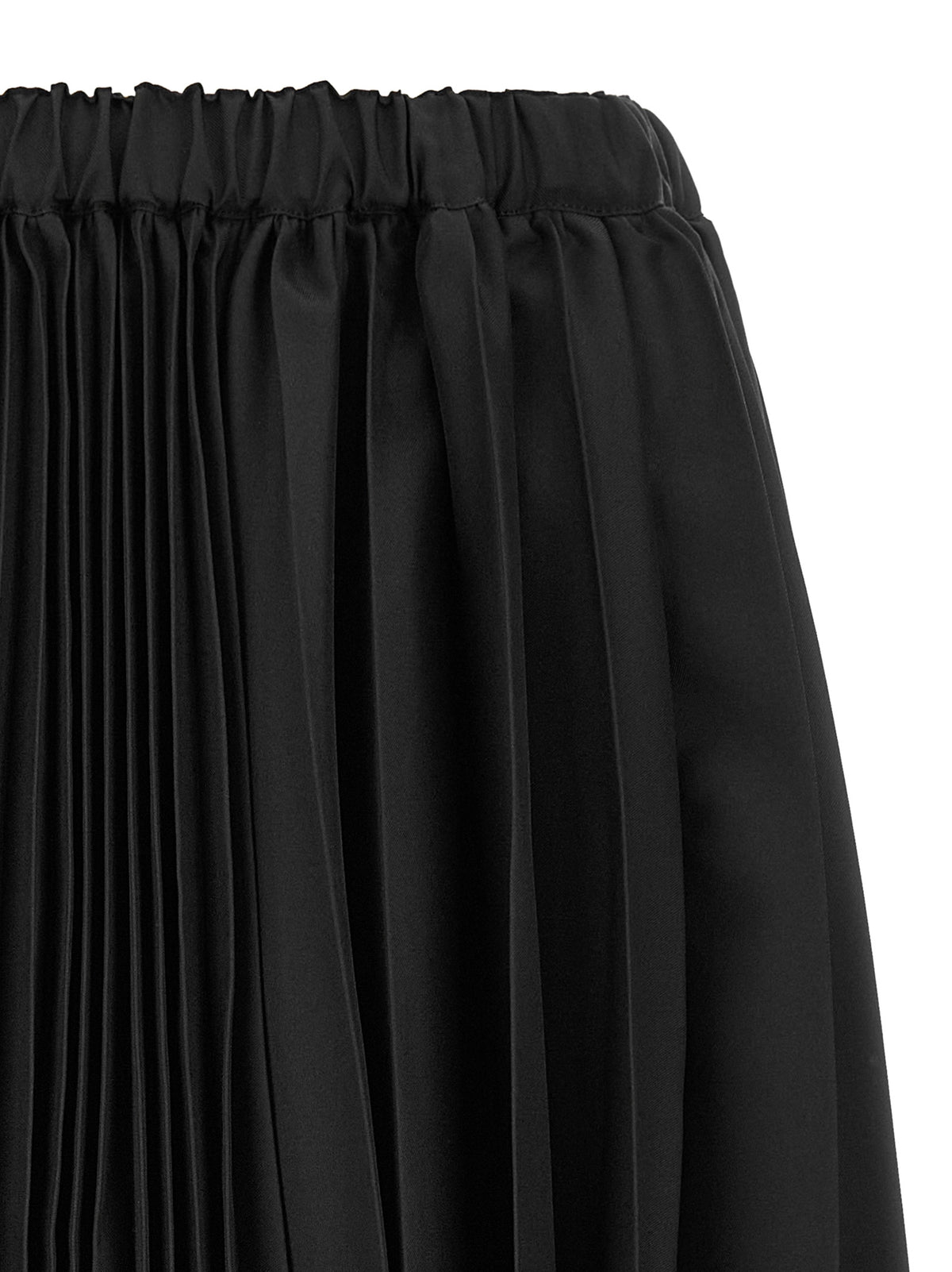 Black Polyester Long Skirt
