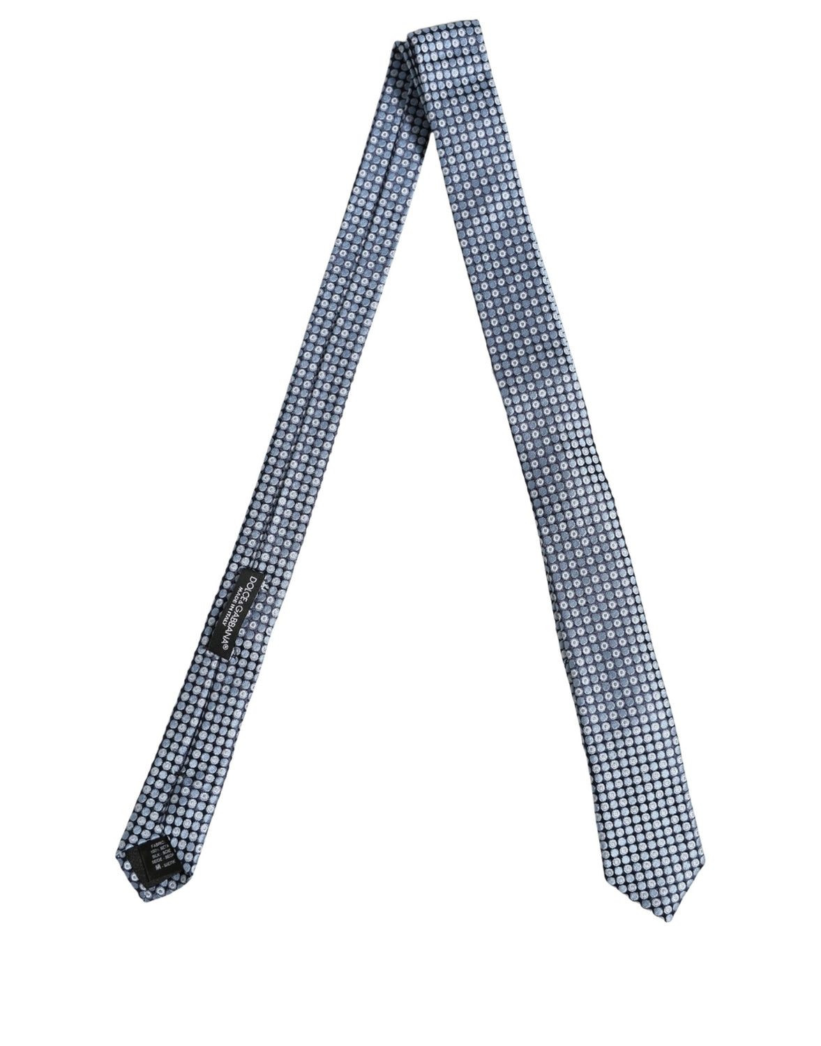 Blue Circle Pattern Silk Adjustable Necktie Accessory Tie