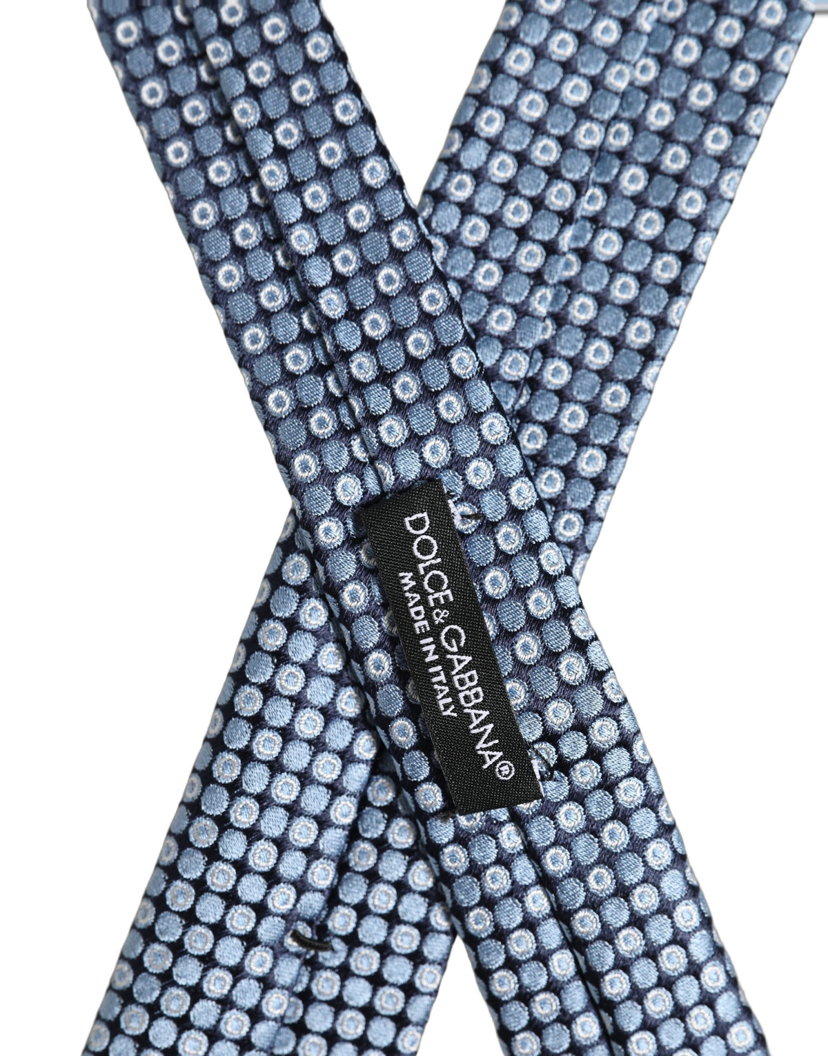 Blue Circle Pattern Silk Adjustable Necktie Accessory Tie