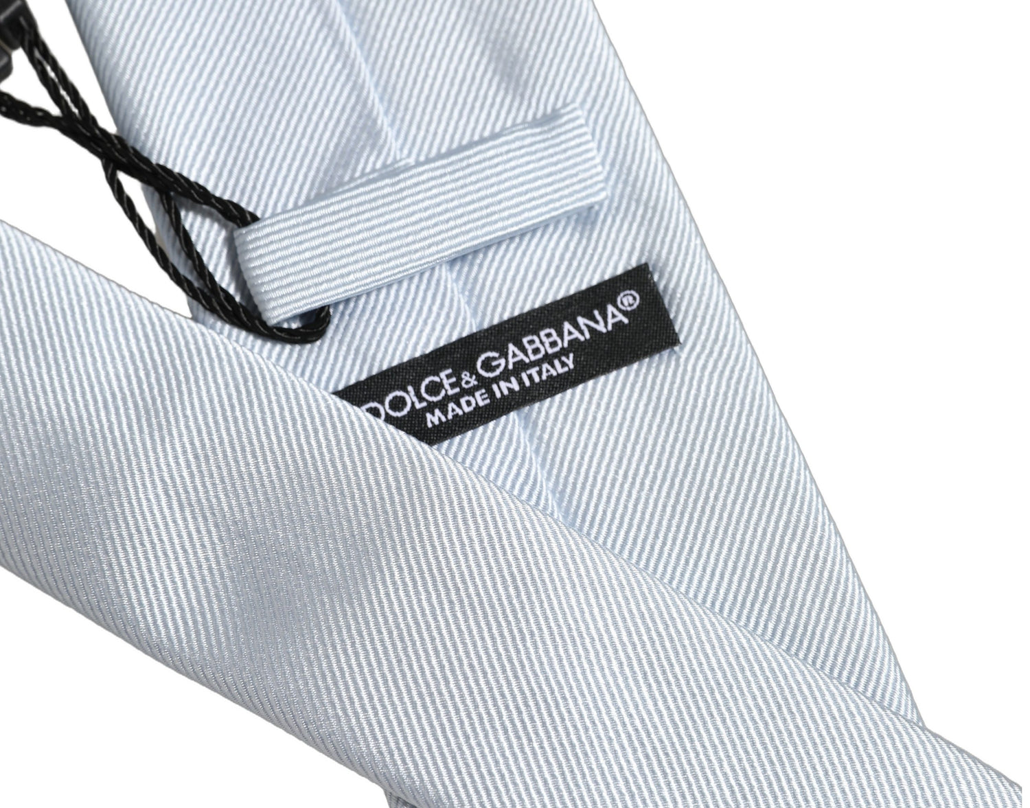 Men Light Blue Silk Classic Adjustable Tied Necktie Tie