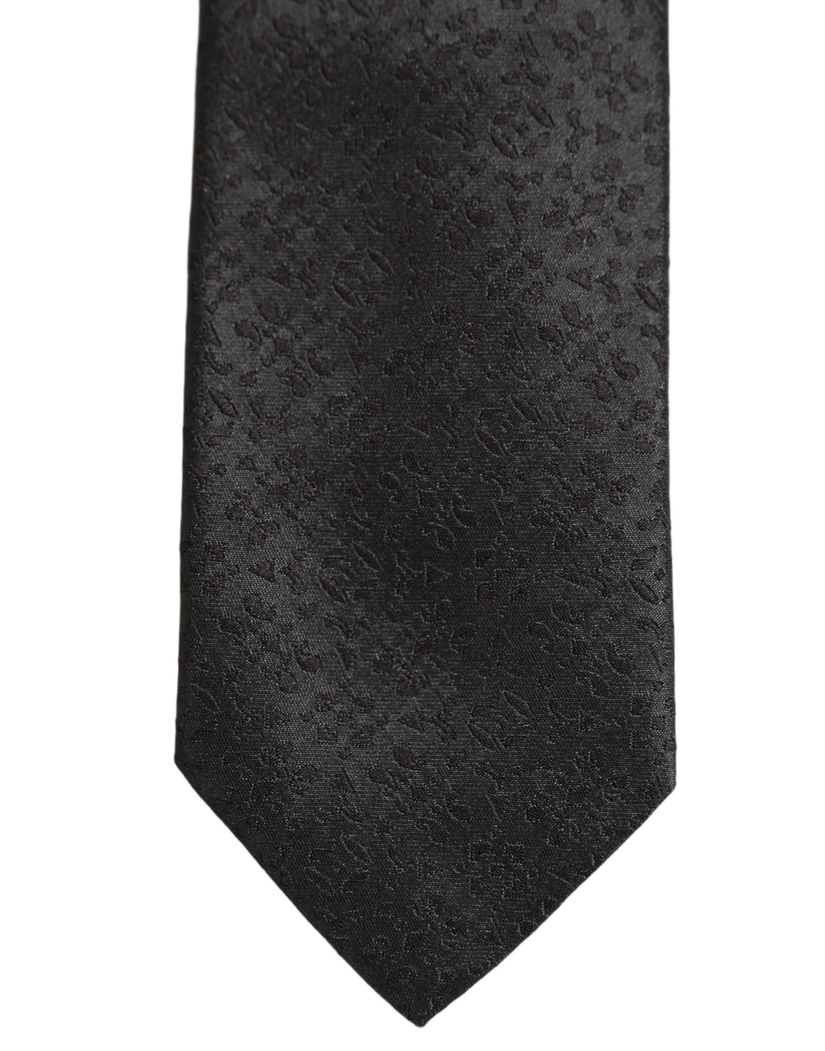 Black Jacquard Silk Adjustable Necktie Men Accessory Tie