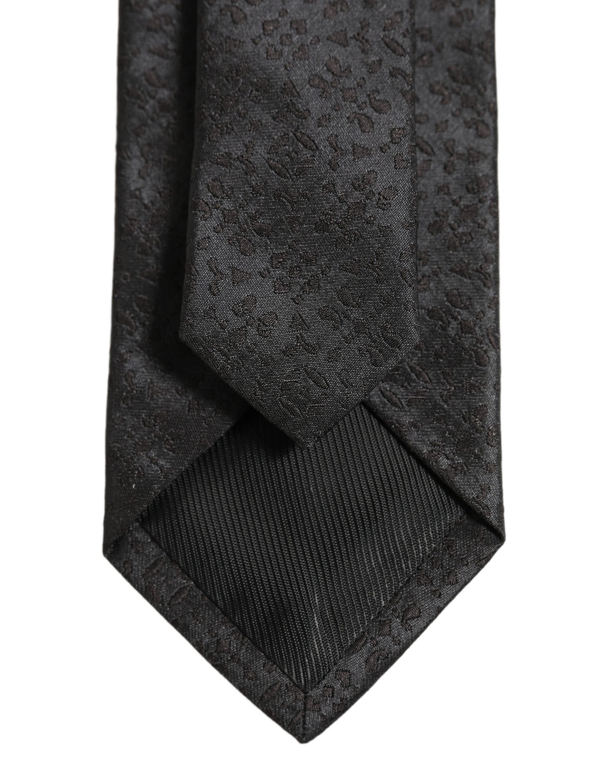 Black Jacquard Silk Adjustable Necktie Men Accessory Tie