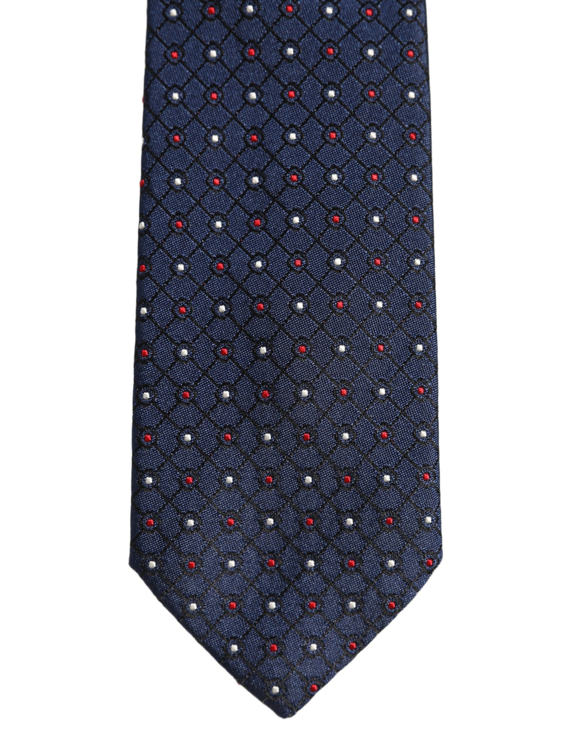 Blue Diamond Lattice Adjustable Necktie Men Accessory Tie