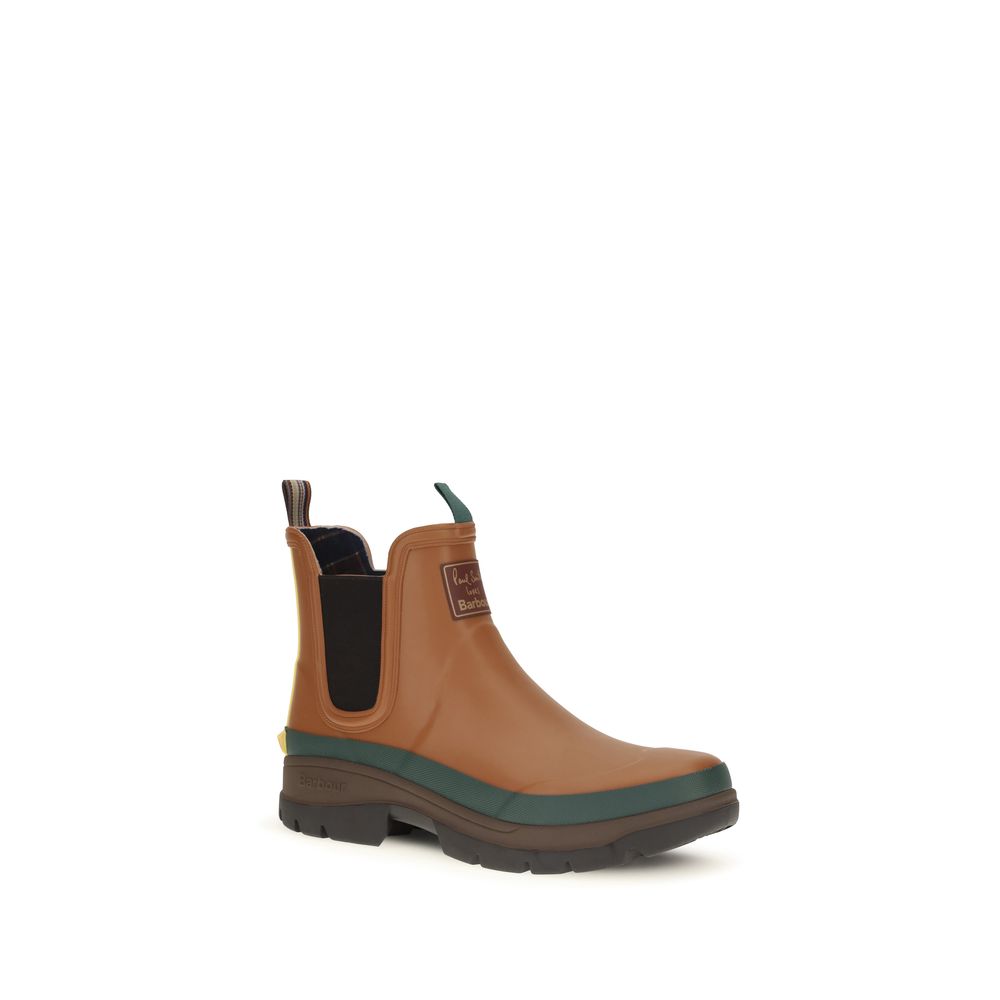 Brown Rubber Chelsea Boots