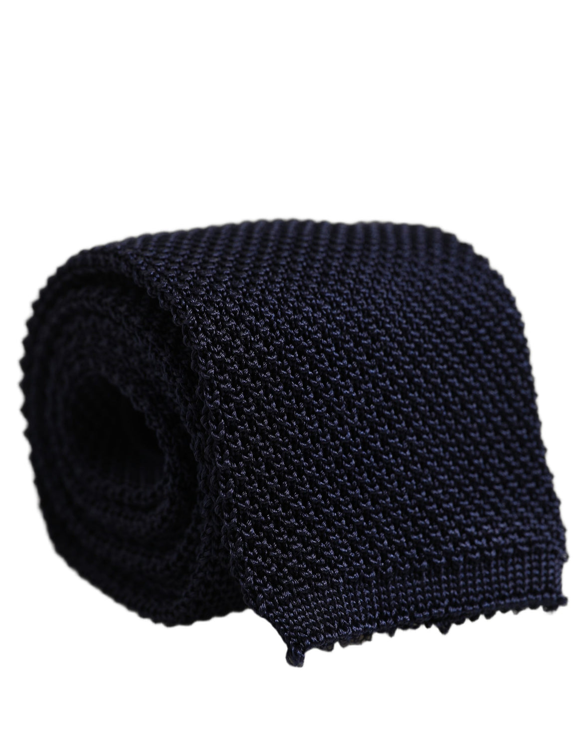 Dark Blue Textured Knitted Adjustable Necktie Accessory Tie