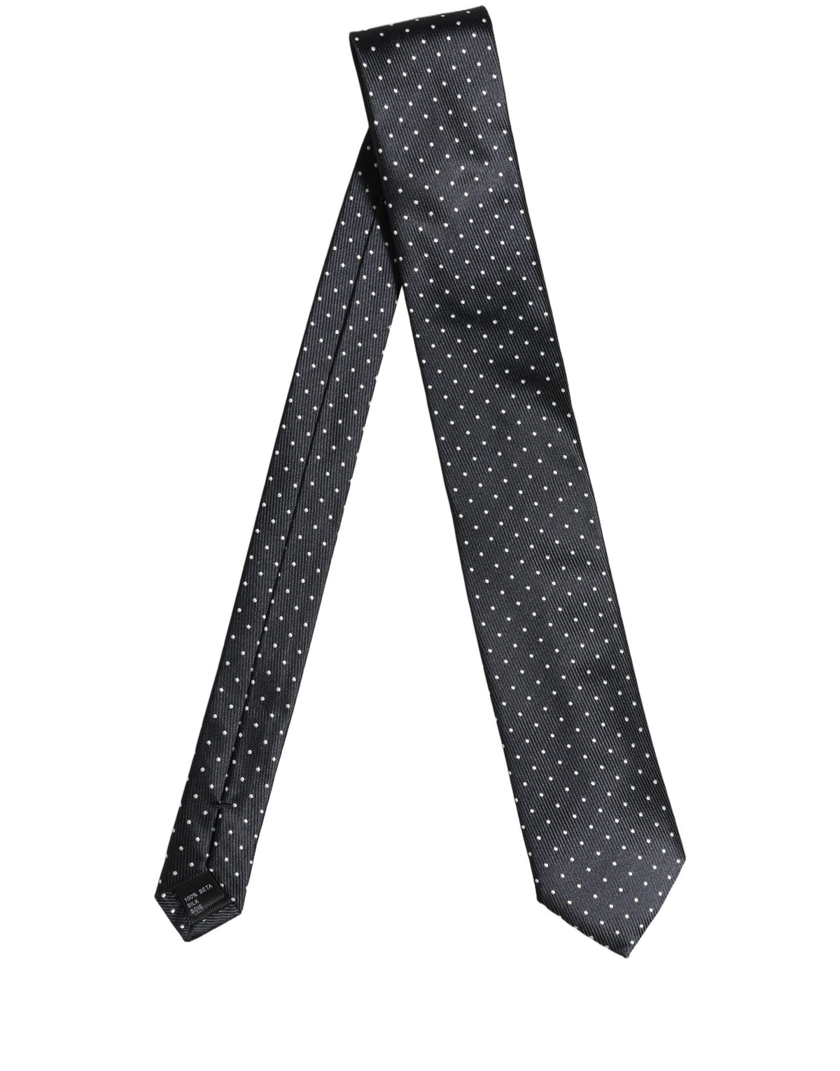 Dark Blue Polka Dot Silk Adjustable Necktie Accessory Tie