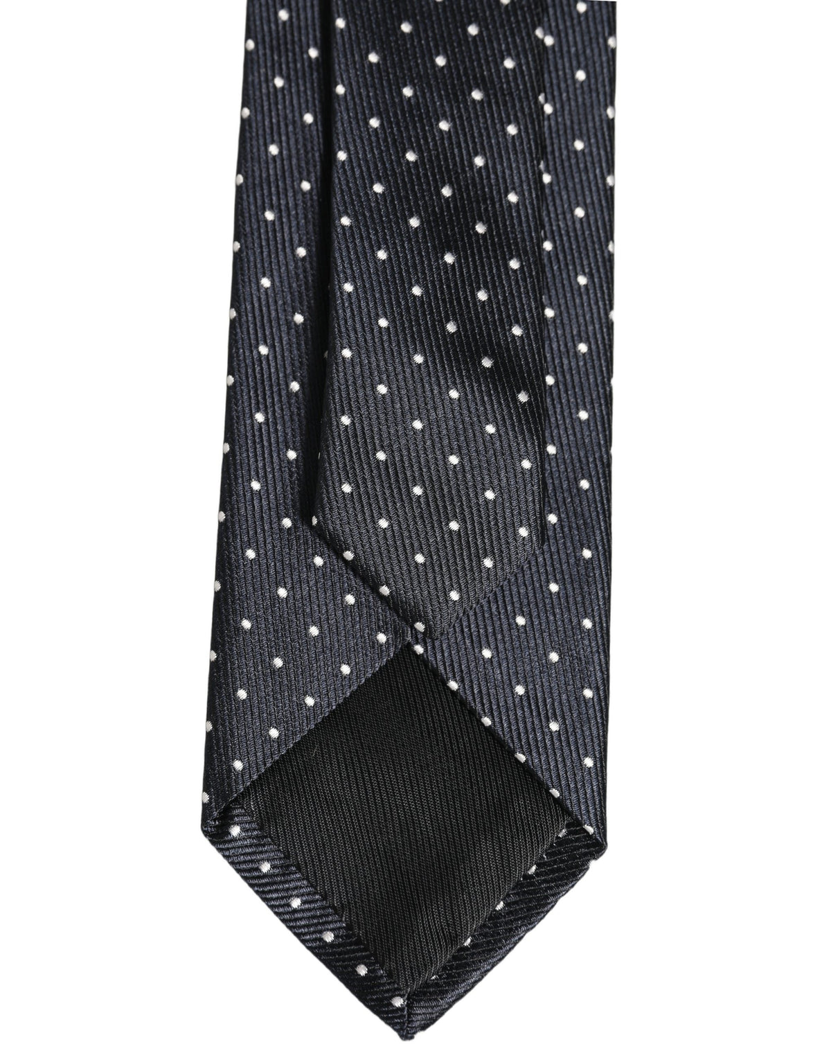 Dark Blue Polka Dot Silk Adjustable Necktie Accessory Tie