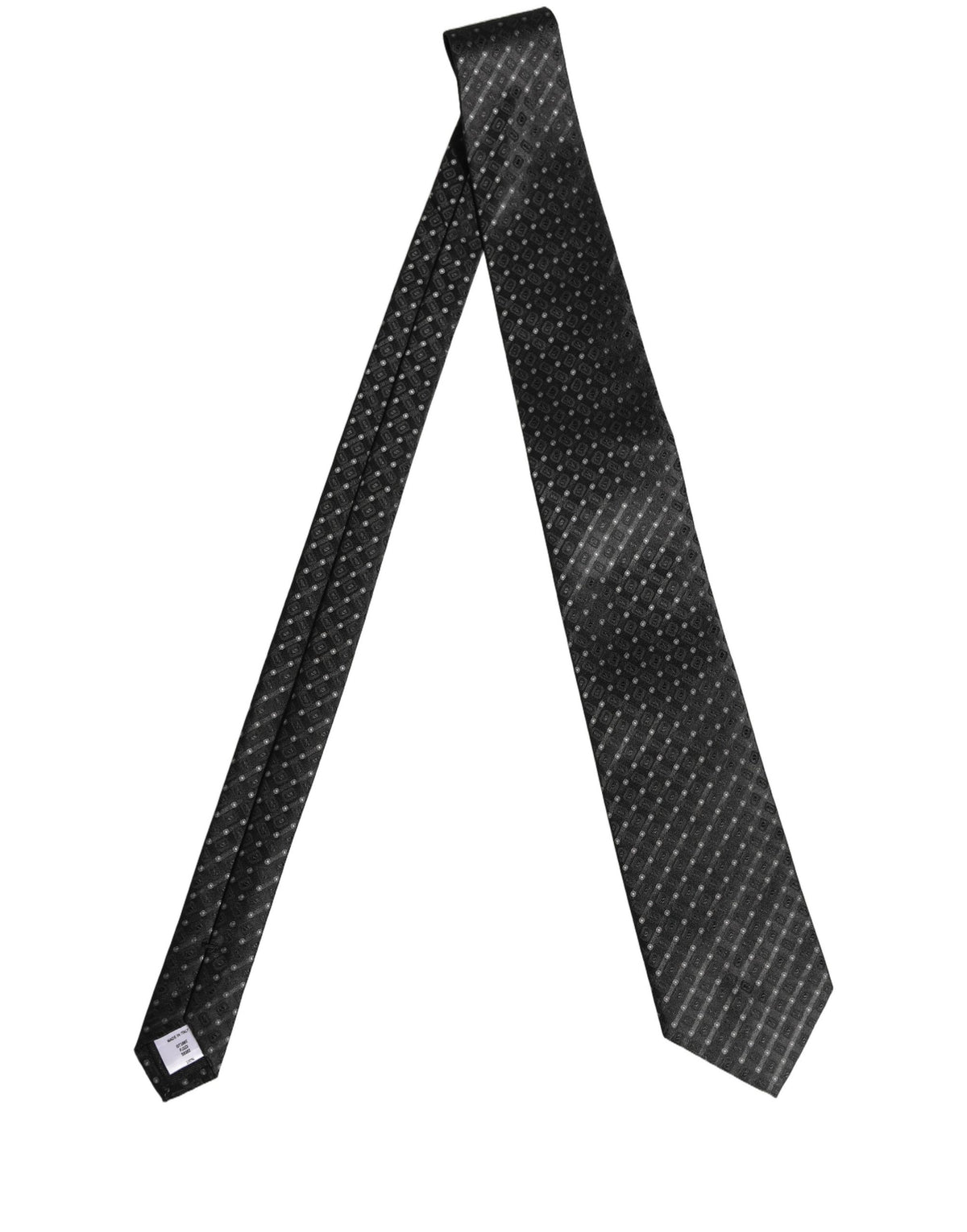 Black Jacquard Silk Adjustable Men Necktie Accessory Tie