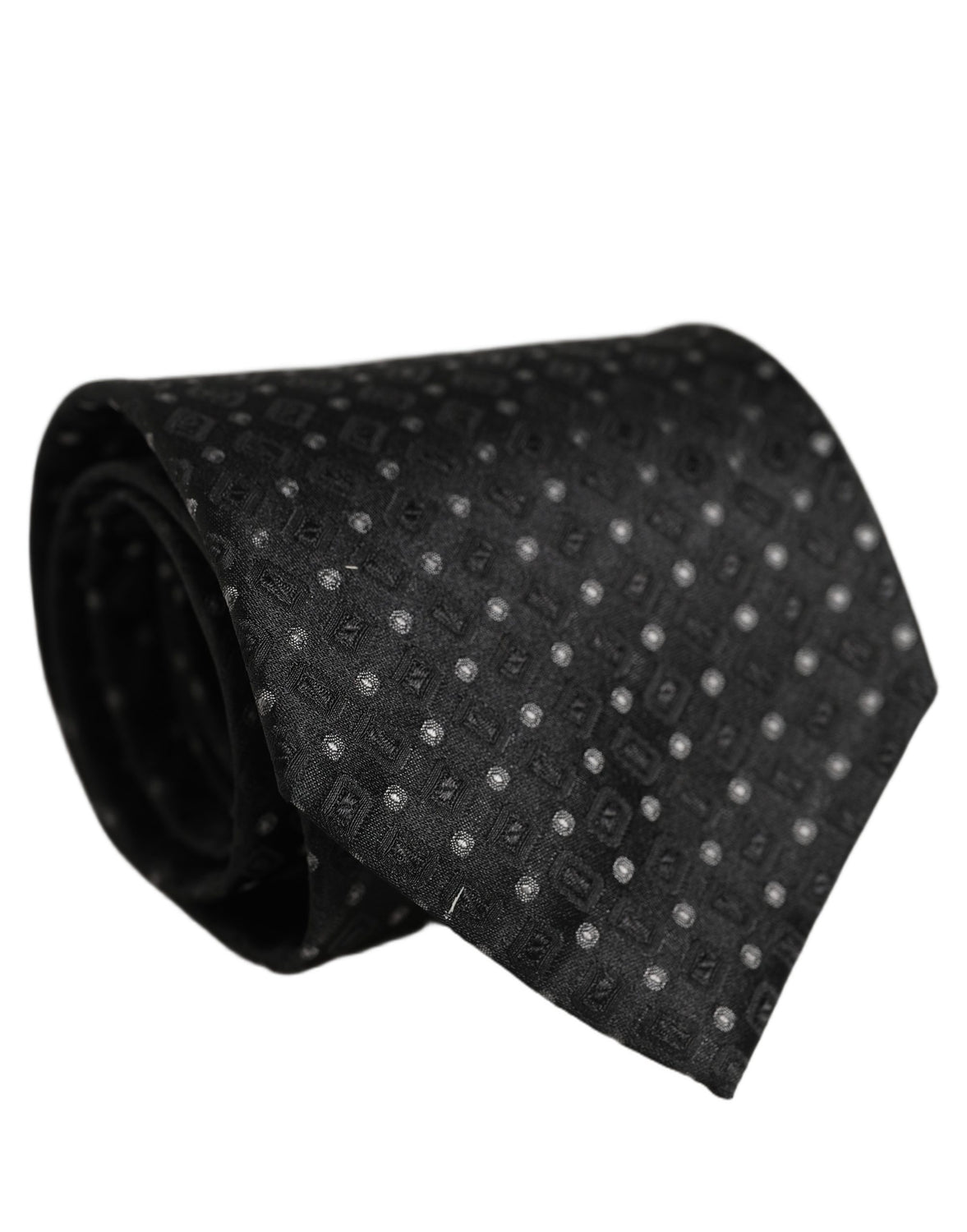Black Jacquard Silk Adjustable Men Necktie Accessory Tie