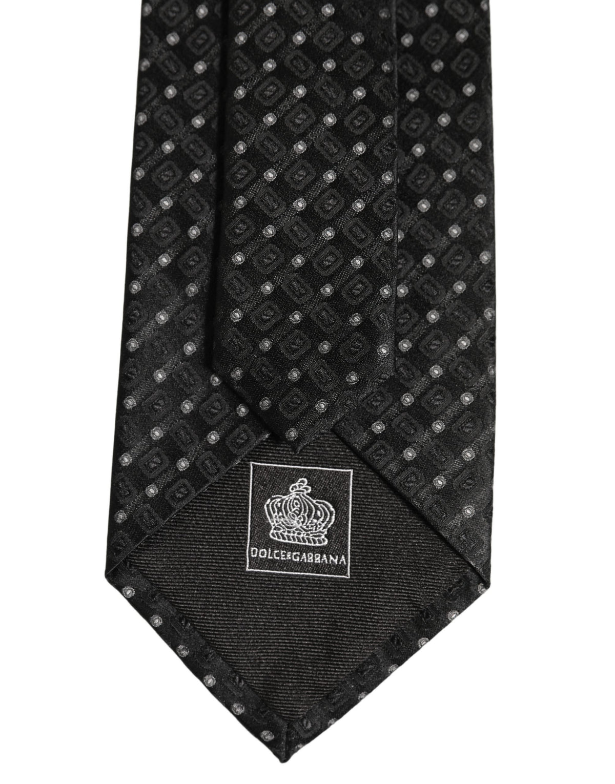 Black Jacquard Silk Adjustable Men Necktie Accessory Tie