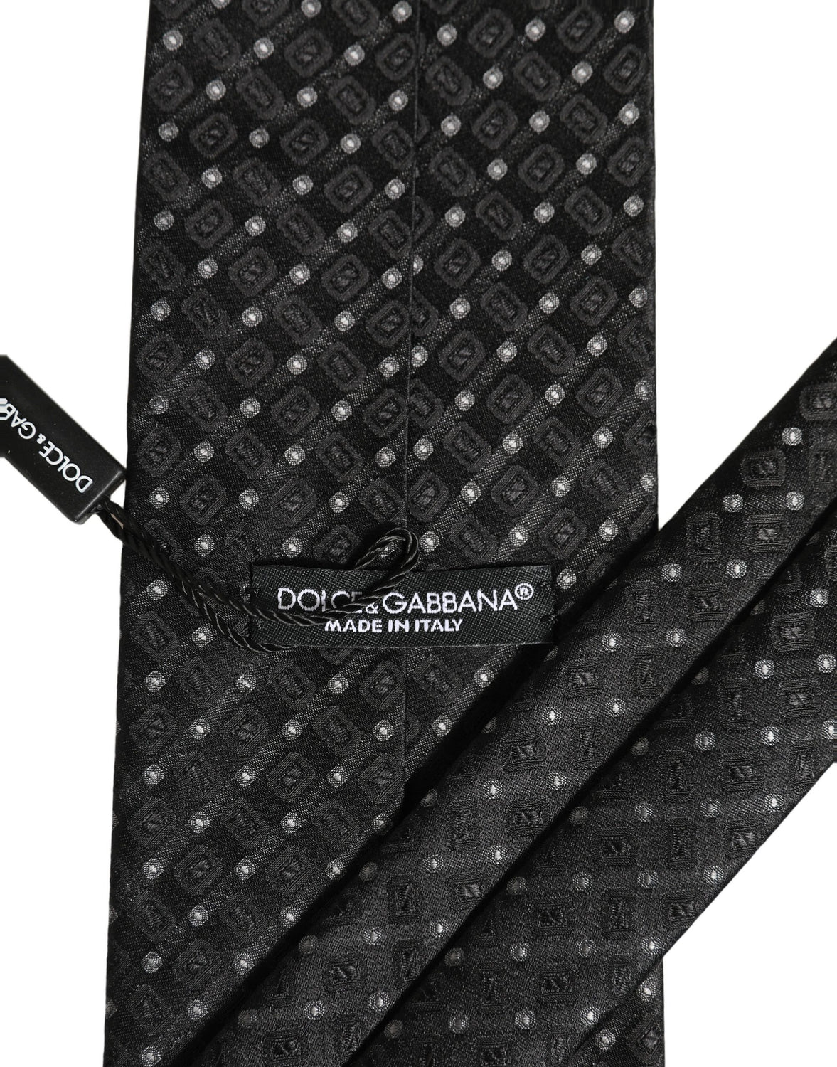 Black Jacquard Silk Adjustable Men Necktie Accessory Tie