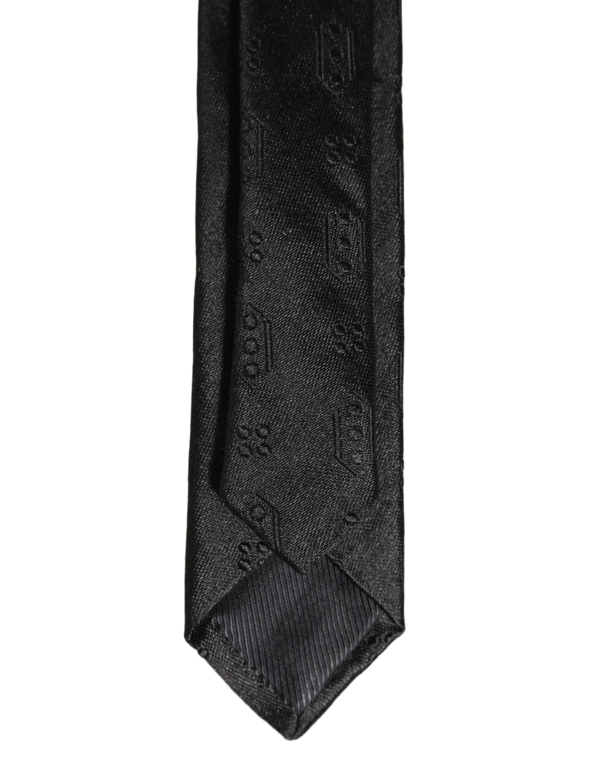 Black Silk Jacquard Adjustable Men Necktie Accessory Tie