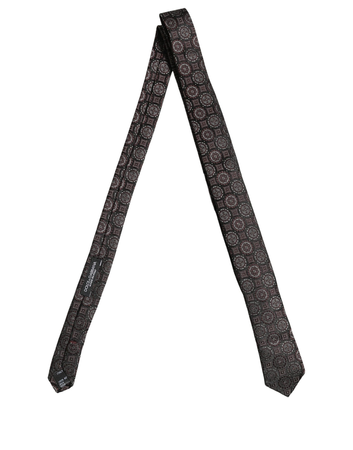Dark Purple Geometric Adjustable Necktie Accessory Tie