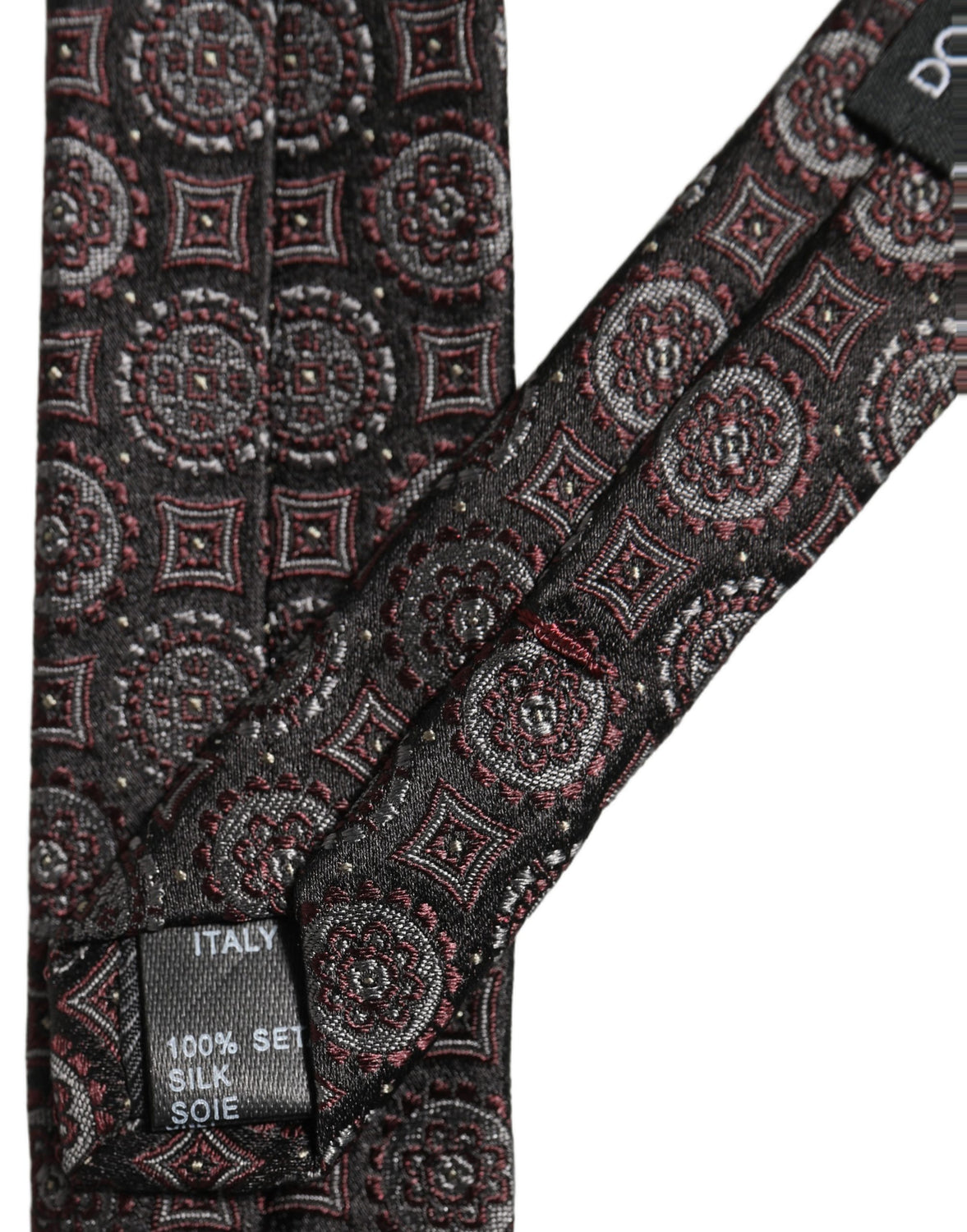 Dark Purple Geometric Adjustable Necktie Accessory Tie