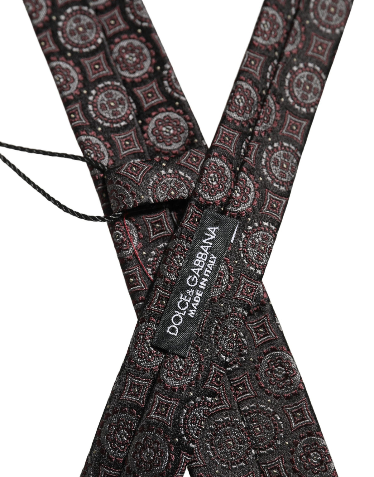 Dark Purple Geometric Adjustable Necktie Accessory Tie