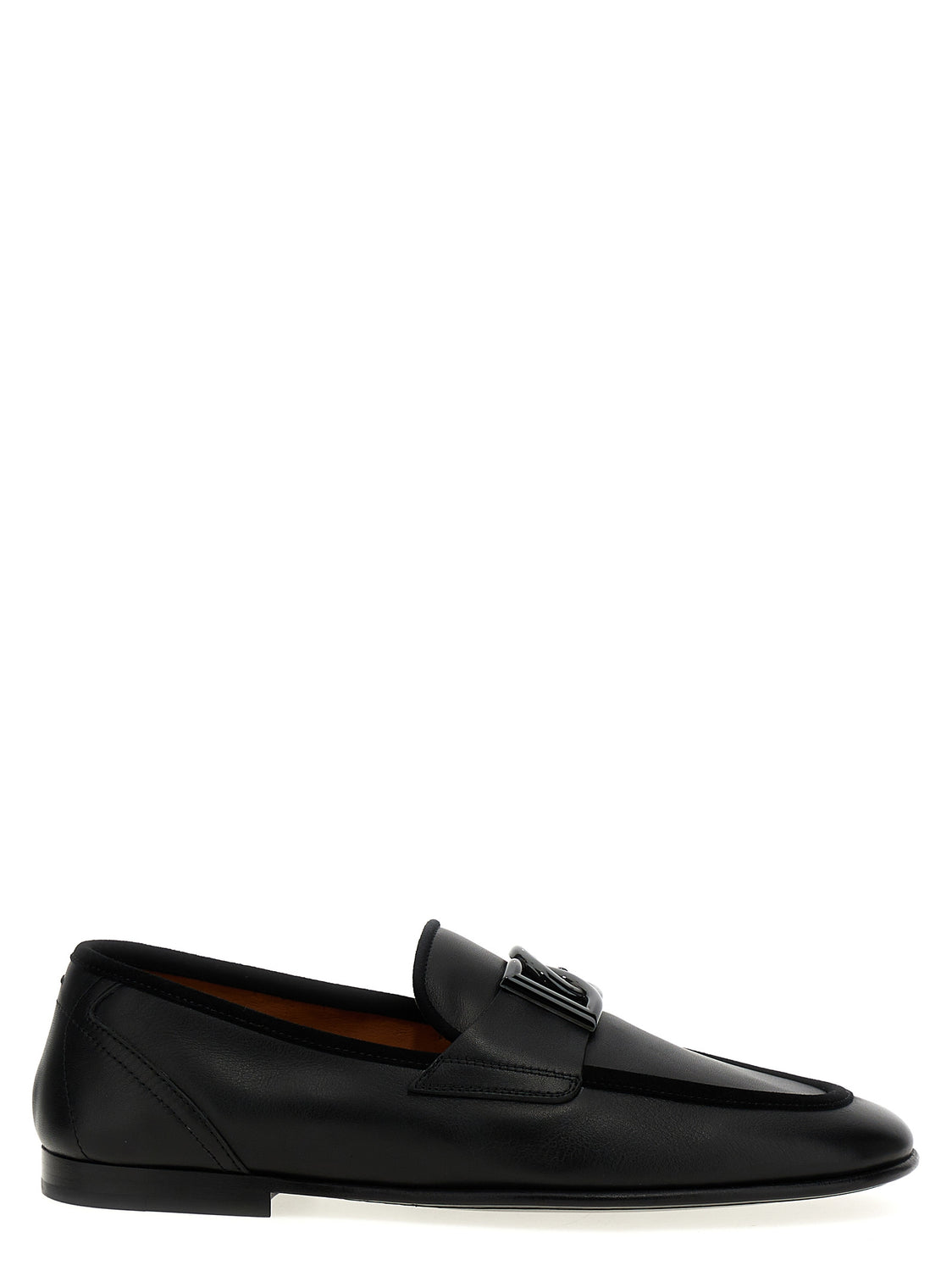 Black Calfskin Slip-On Loafers