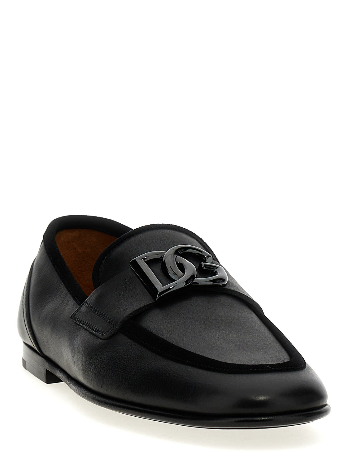 Black Calfskin Slip-On Loafers