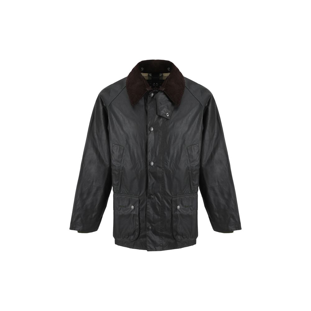 Black Cotton Full-Length Jacket