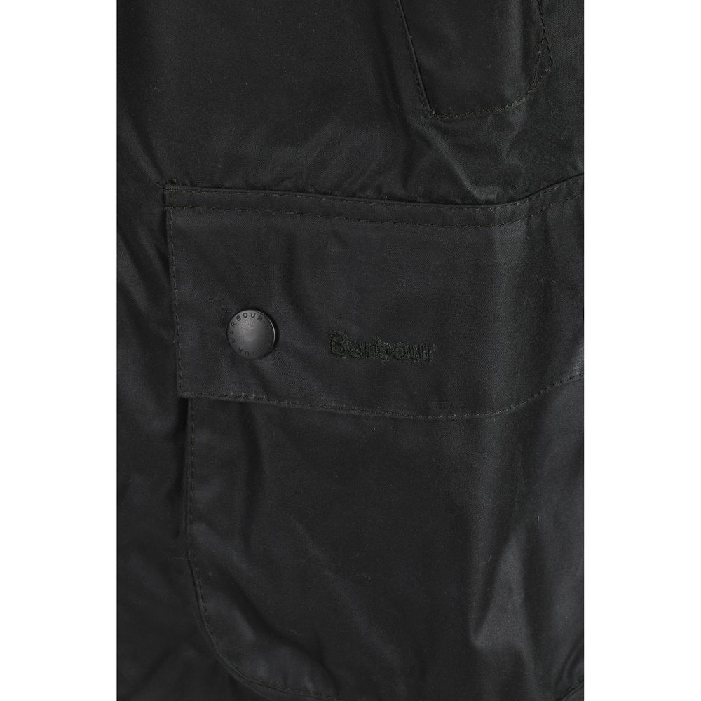 Black Cotton Full-Length Jacket