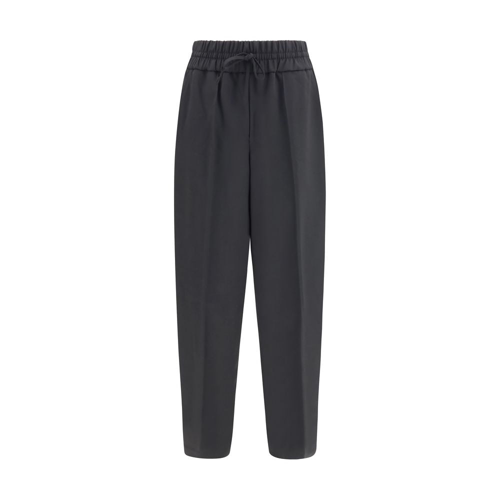 Black Wool Oves Aries Casual Pants