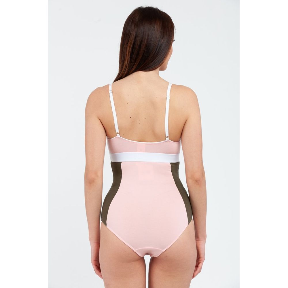 Multicolor Cotton One-Piece Swimsuit