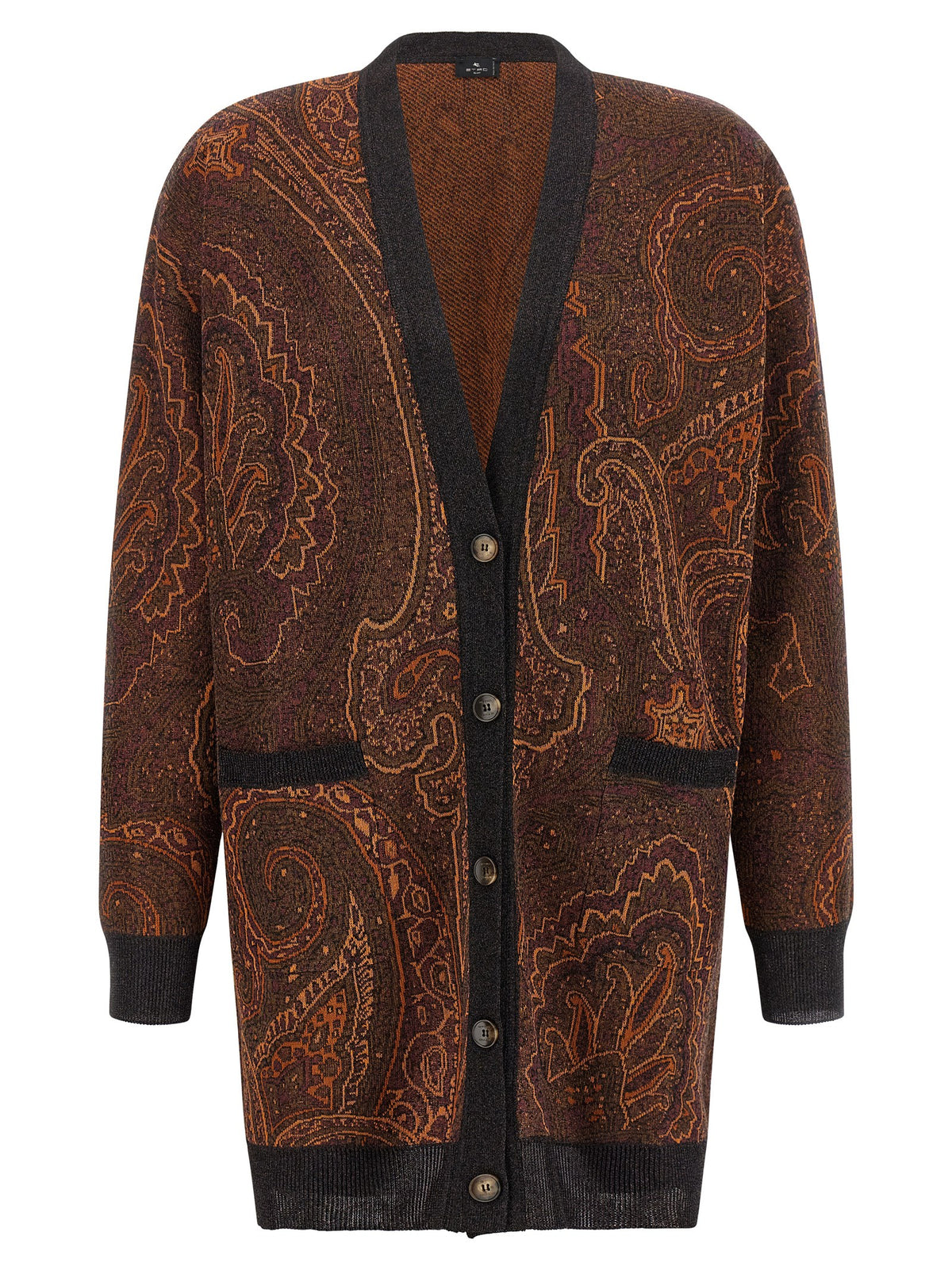 Brown Viscose Cardigan