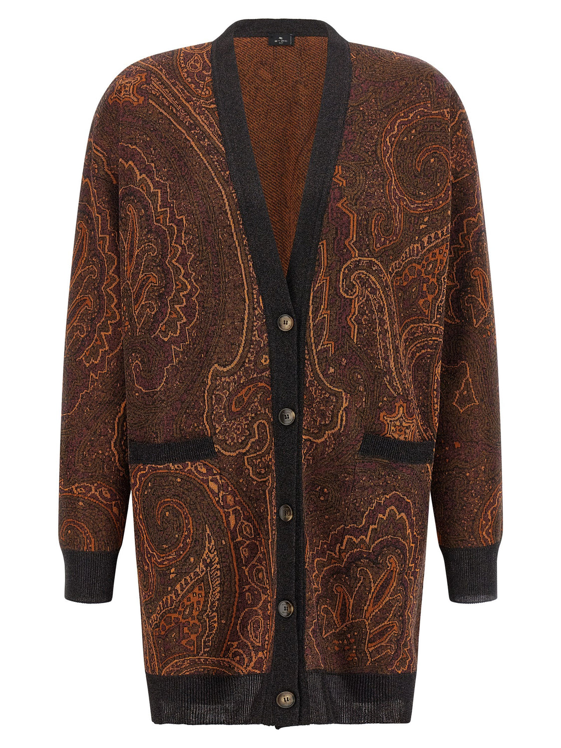Brown Viscose Cardigan