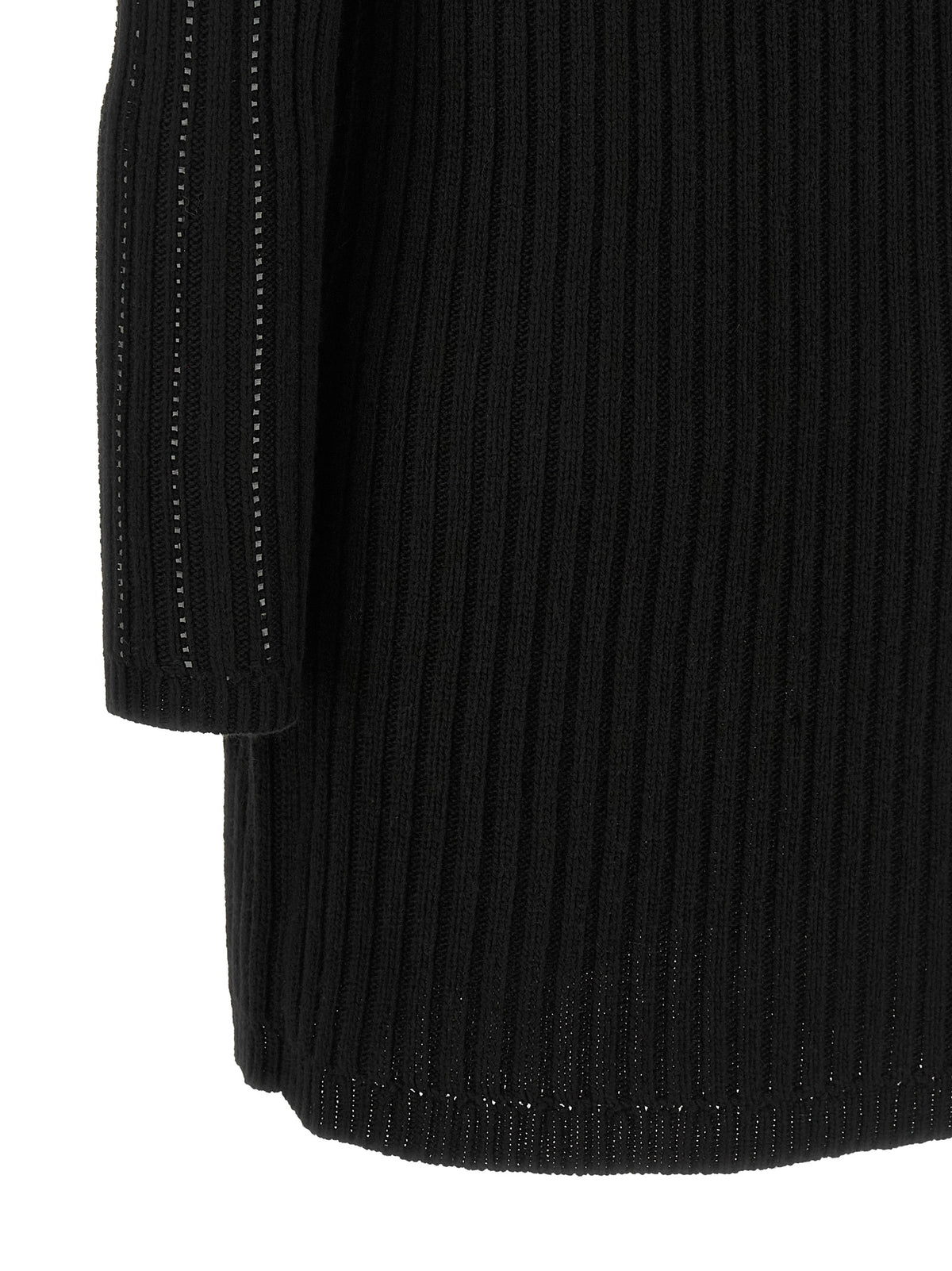 Black Viscose Short Dress