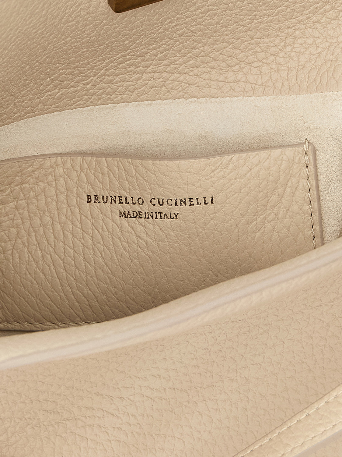 Beige Nubuc Leather Handbag
