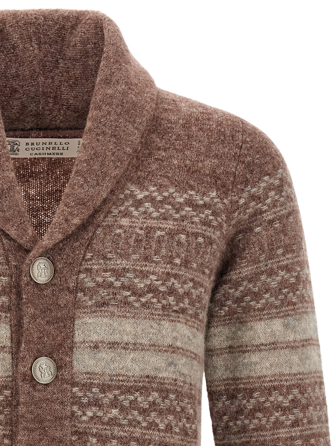 Brown Alpaca Leather Cardigan