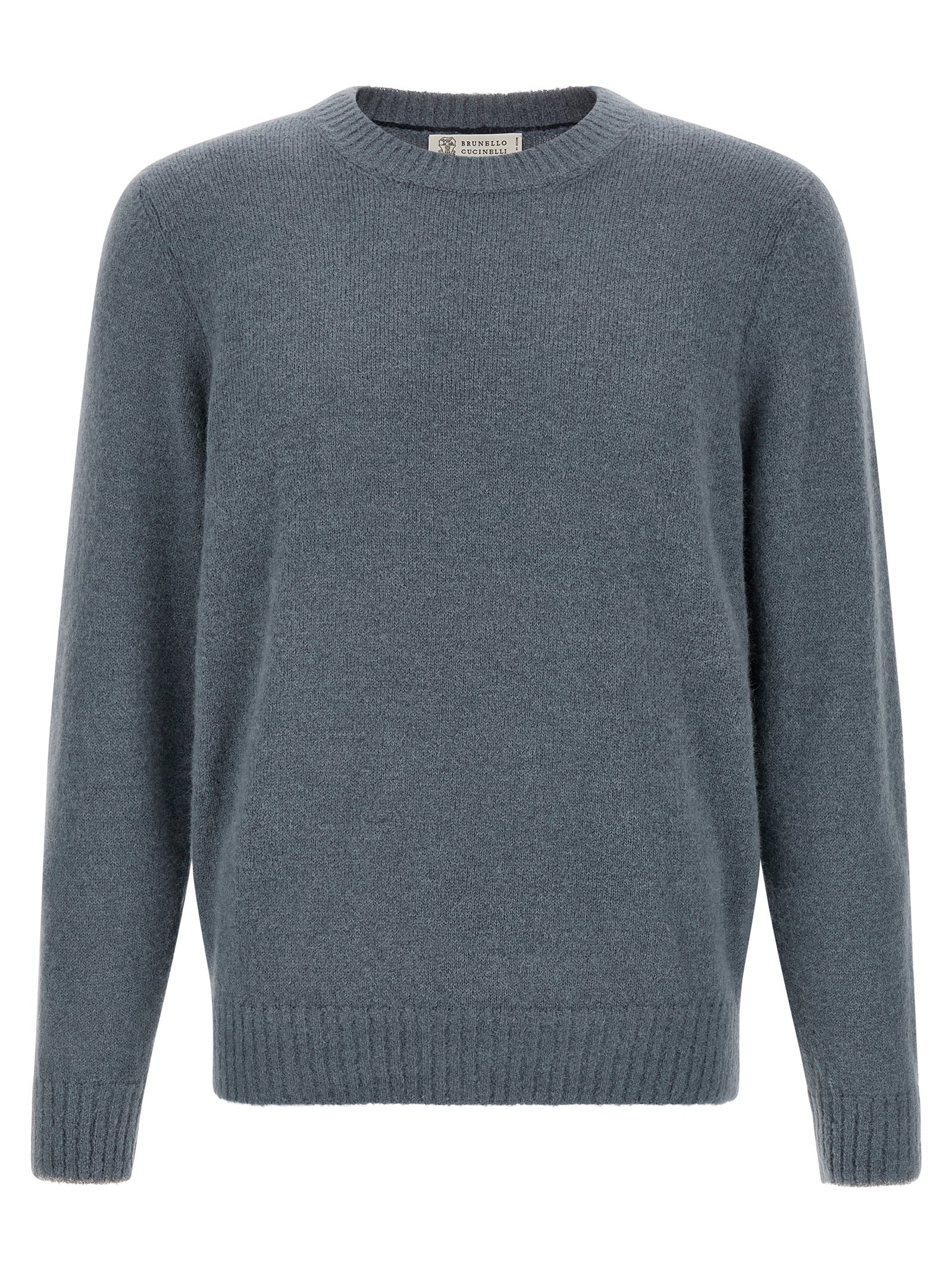 Blue Alpaca Leather Cardigan