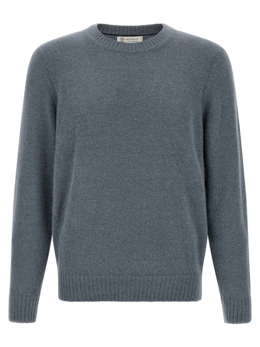 Blue Alpaca Leather Cardigan