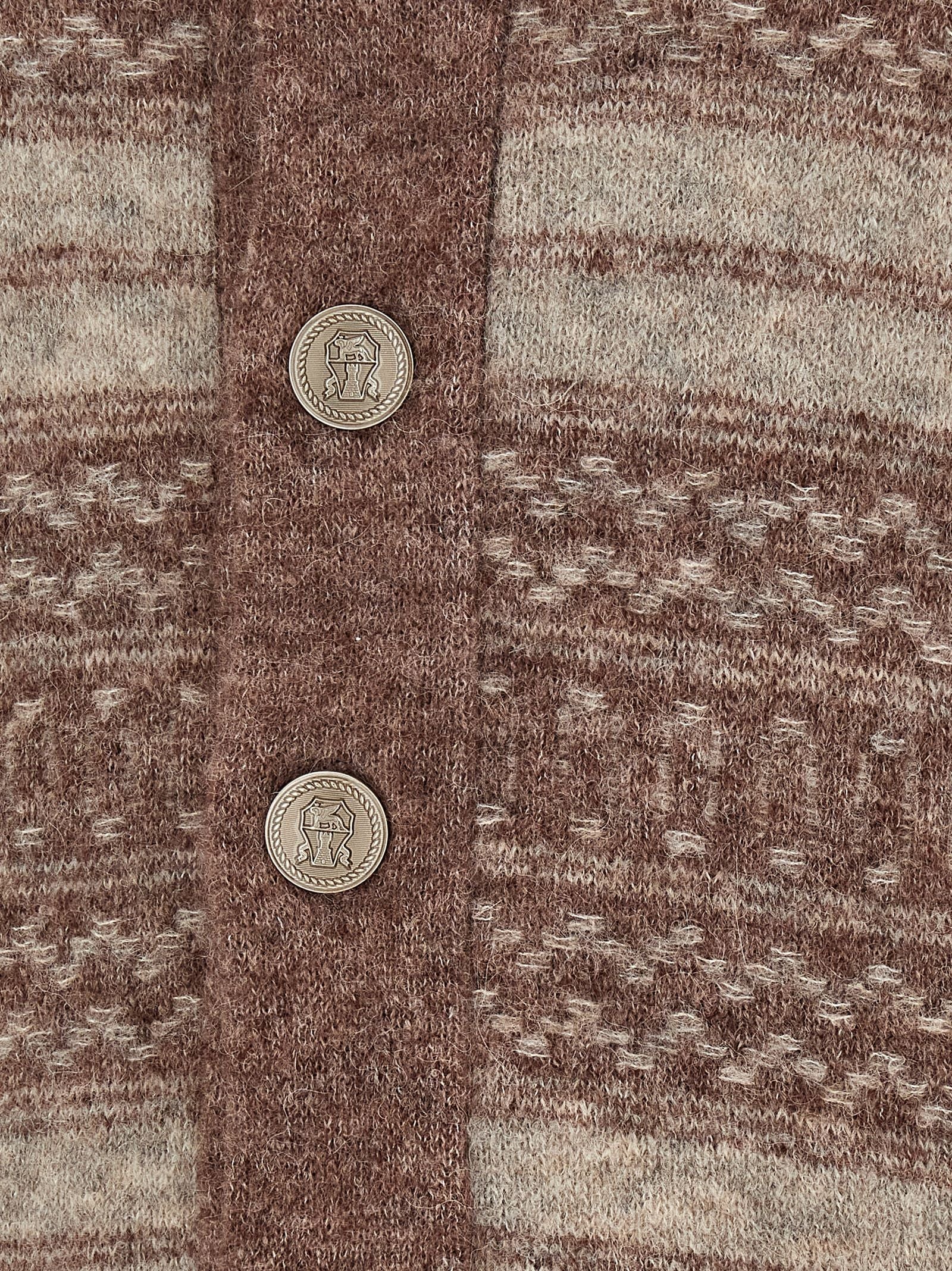 Brown Alpaca Leather Cardigan