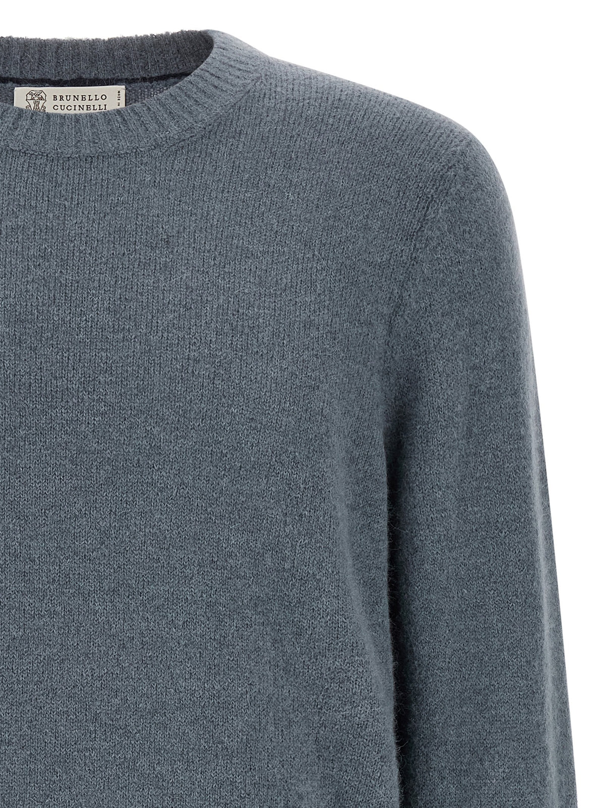 Blue Alpaca Leather Cardigan