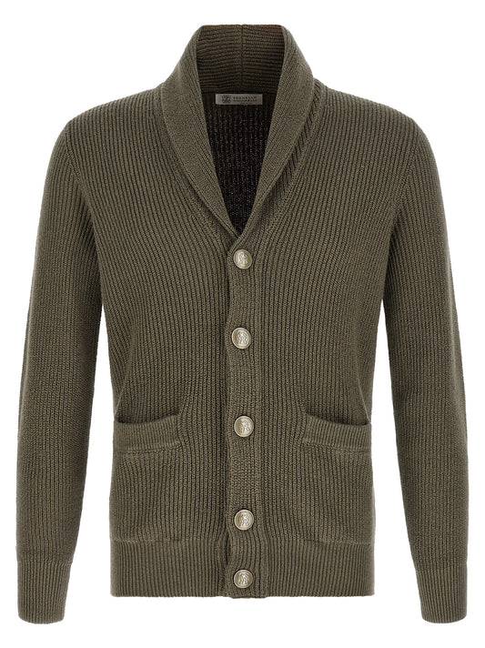 Bicolor Cotton Cardigan