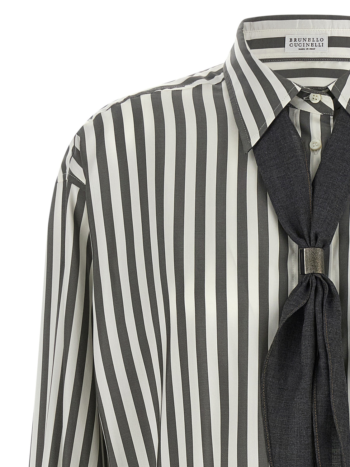 Bicolor Silk Blouse