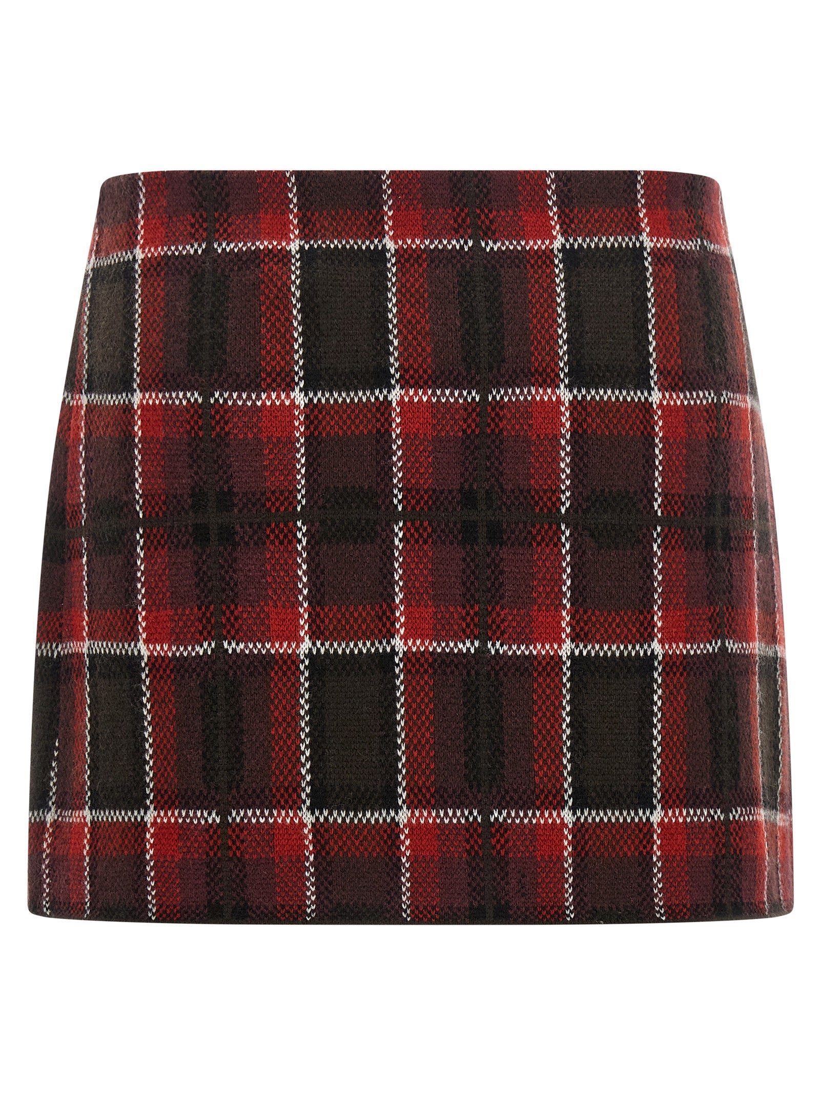Red Wool Long Skirt