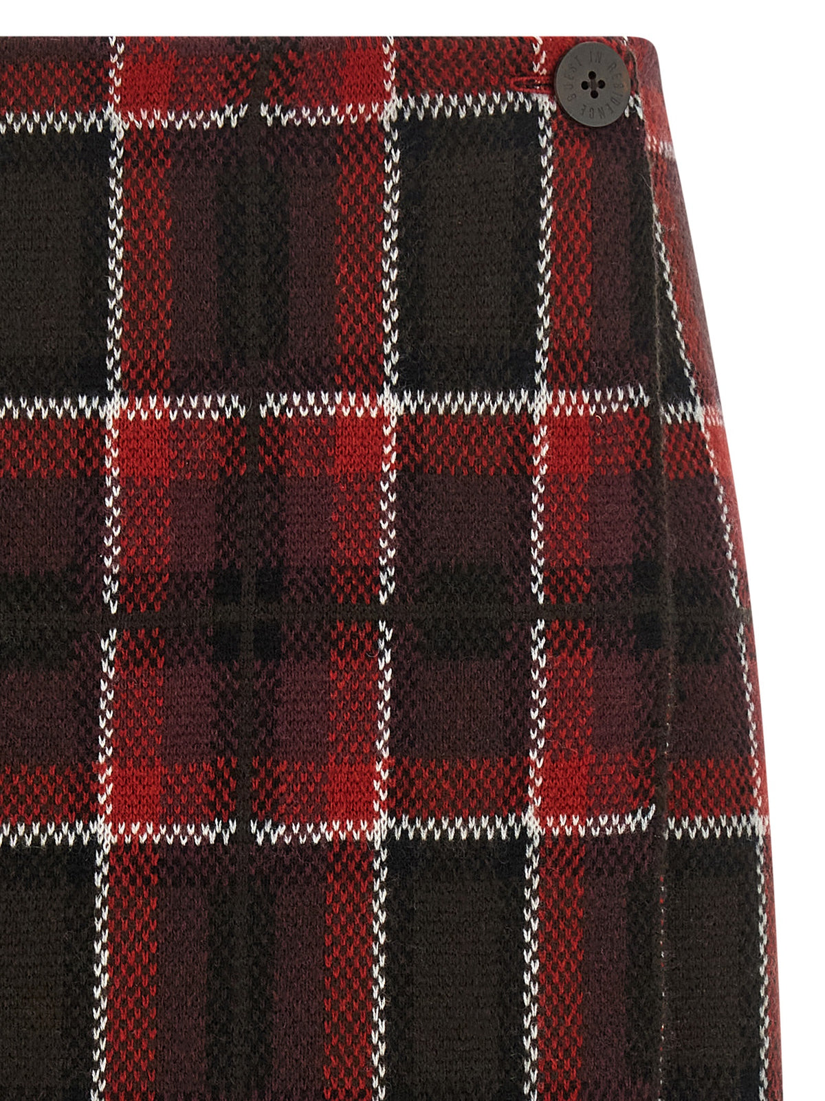 Red Wool Long Skirt