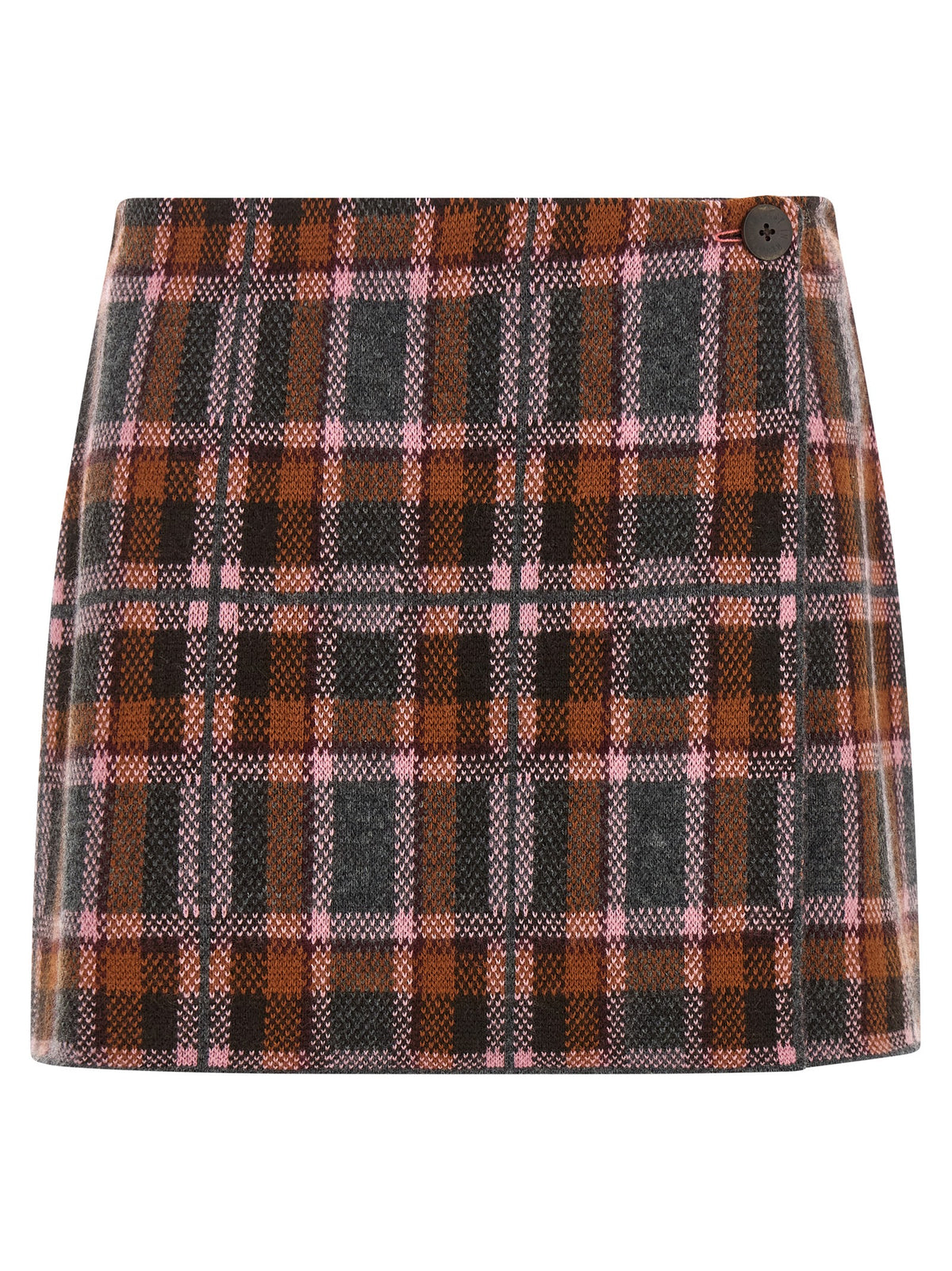 Brown Wool Long Skirt